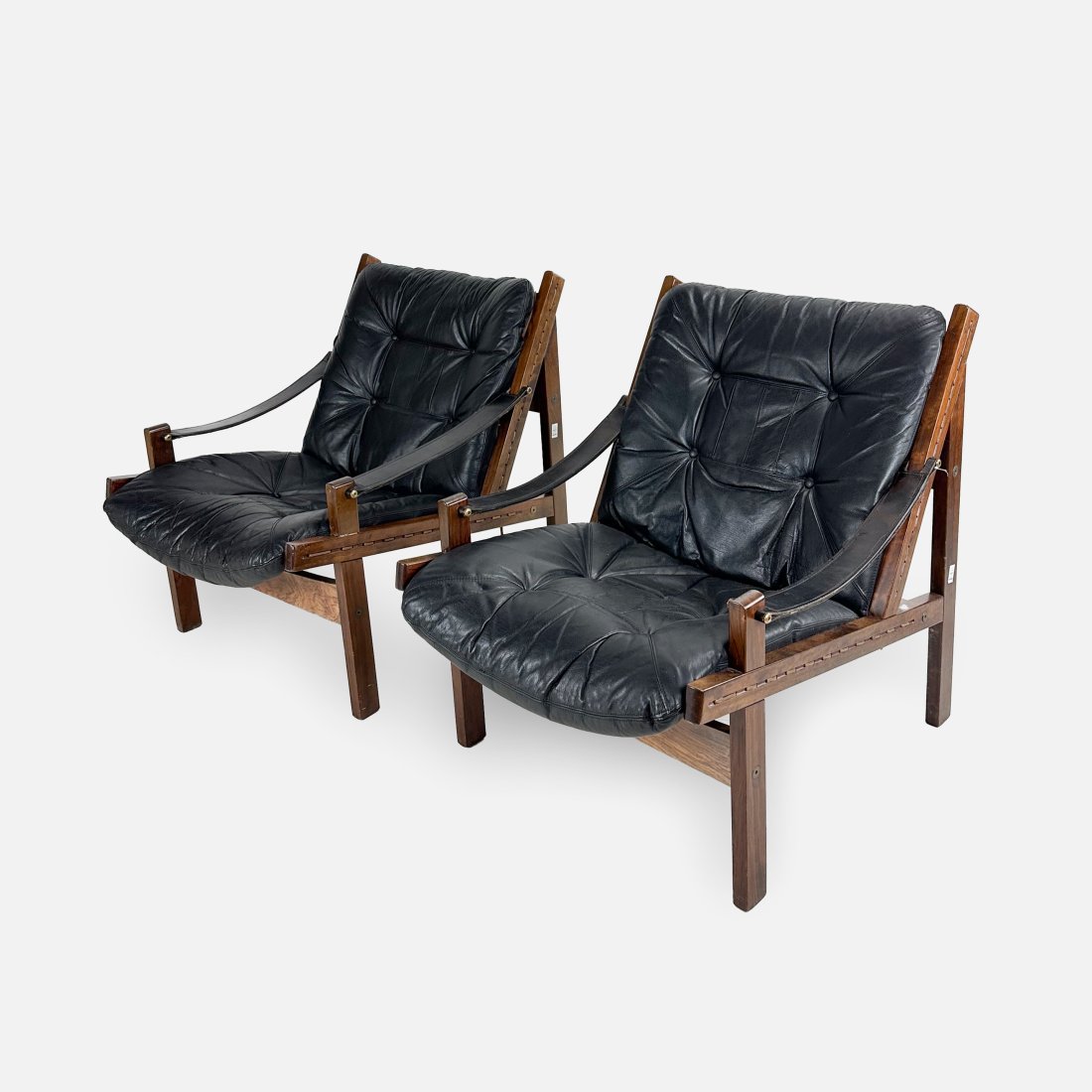 Pair Torbjorn Afdal Norwegian Modern "Hunter" Lounge Chairs (1 of 7)