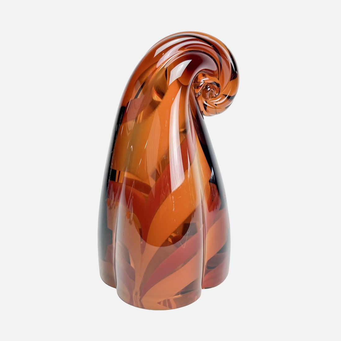 Jan Exnar Czech Art Glass Hand Blown Sculpture: Signed Czech art glass sculpture by Jan Exnar. Overall good to very good, with age-appropriate wear. No chips, cracks, or repairs.