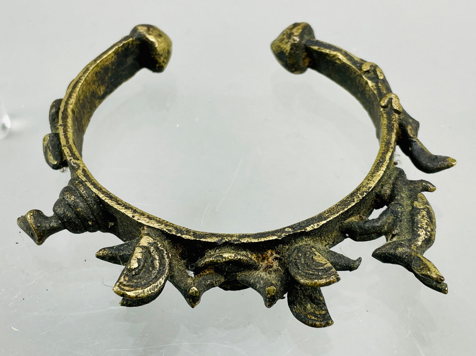 Large Taureg Lost Wax Cast African Bracelet Tribal Animal Cuff Anklet (1 of 8)