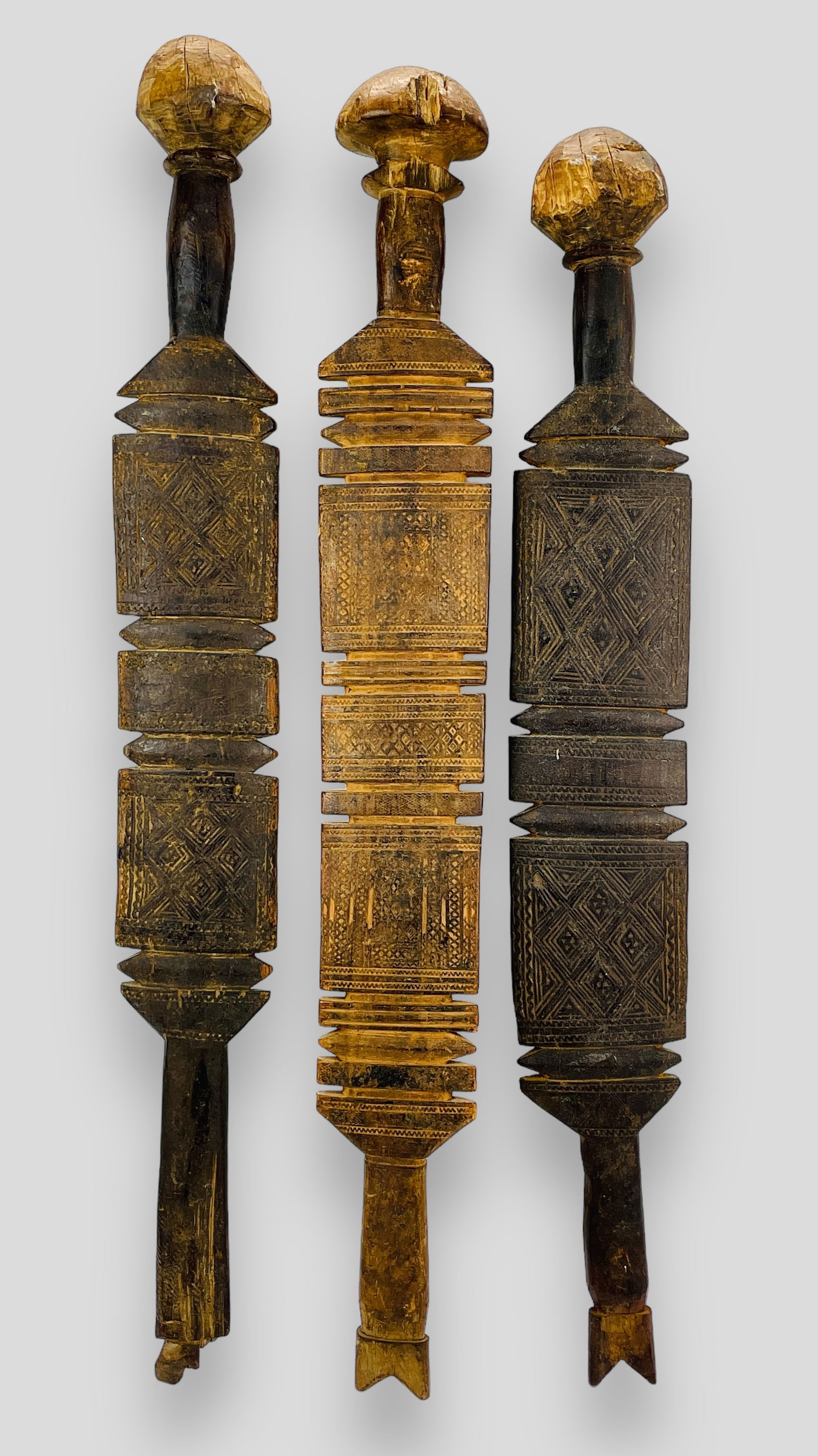 Tuareg Tribal Carved Wood Tent Post North African Pegs (1 of 8)