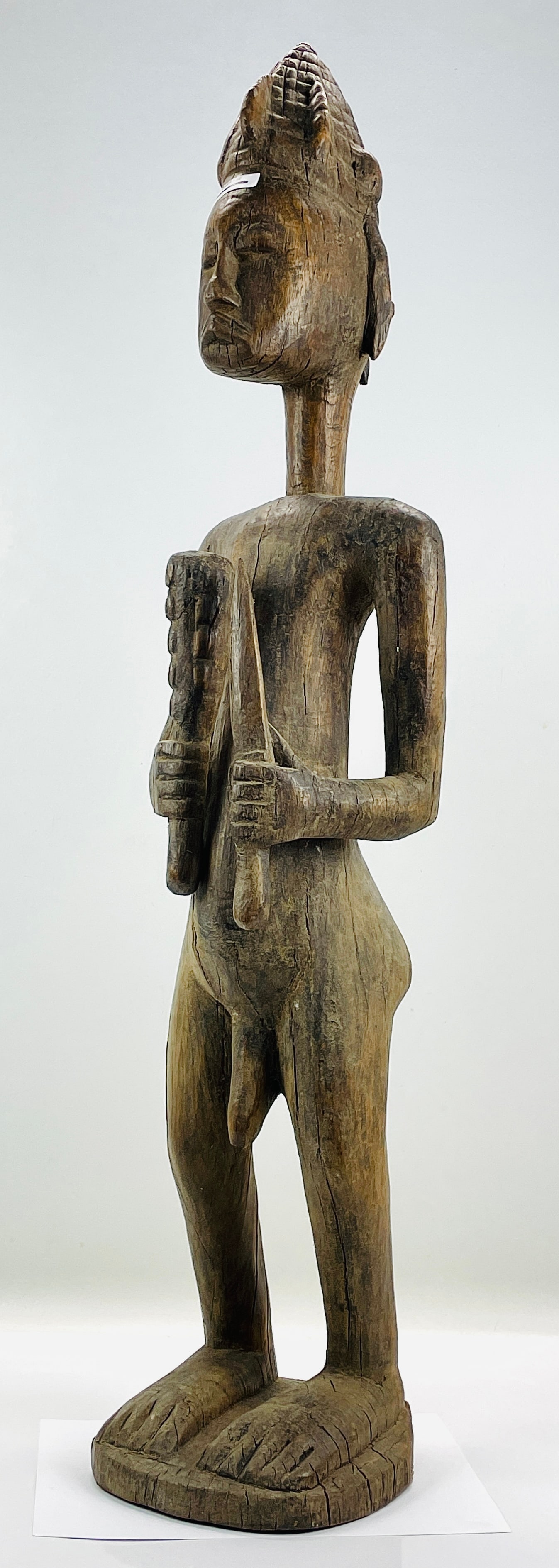 Old Bambara Carved Wood Statue of an African Male Tribal Warrior Mali (1 of 5)