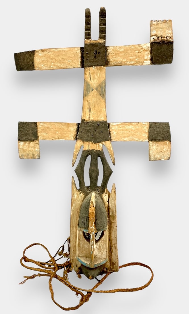 Dogon Tribal Kanaga African Carved and Painted Wood Mask Mali #2 (1 of 9)