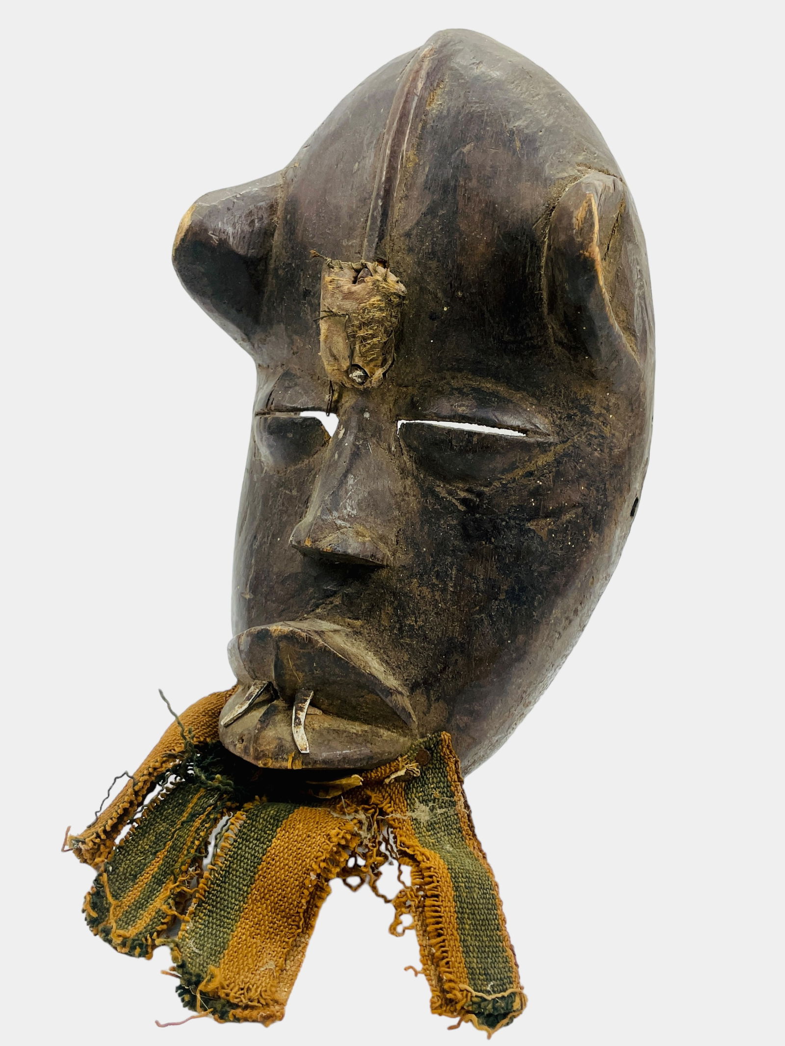 Dan Tribal Carved Wood and Metal African Face Mask Ivory Coast (1 of 6)