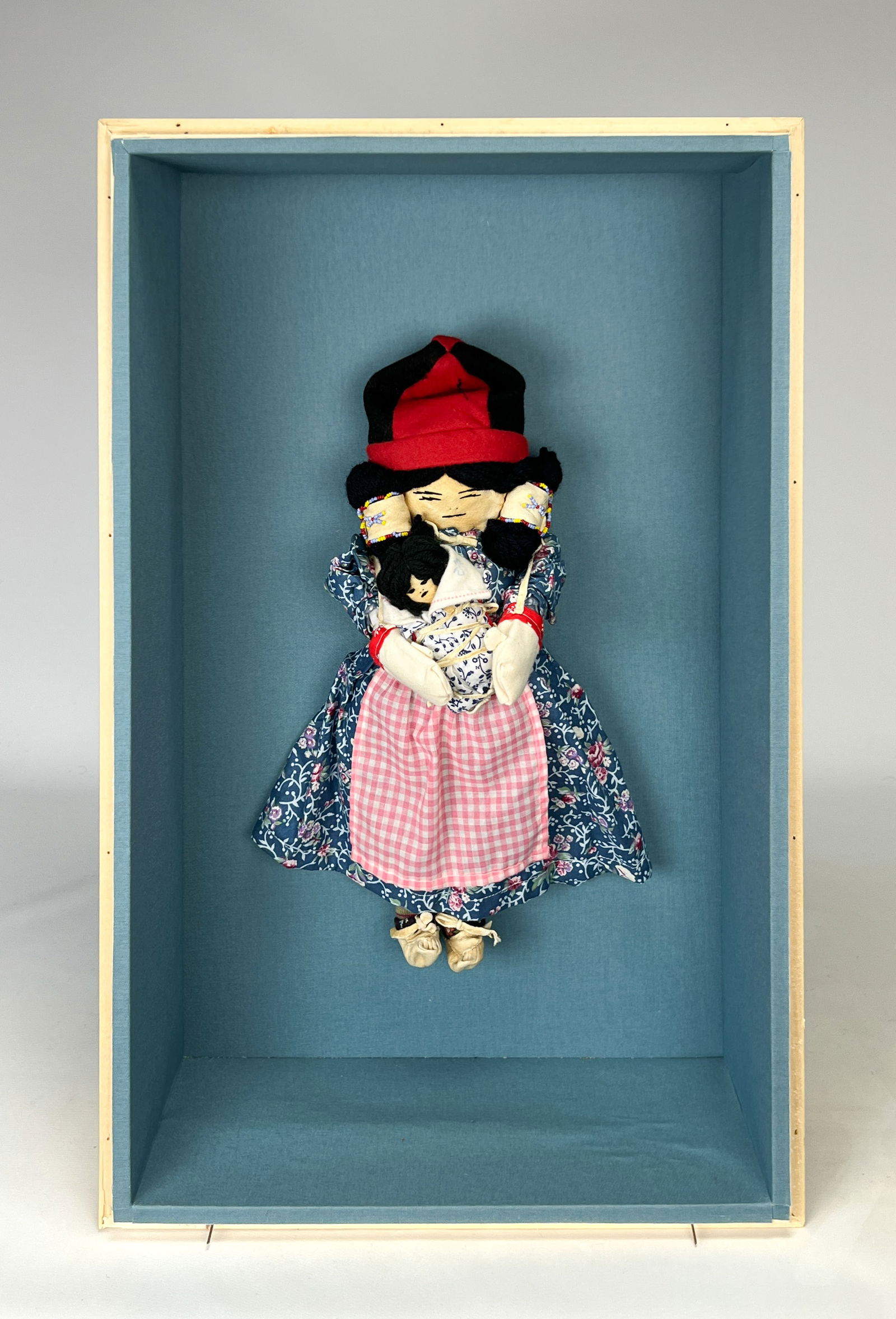 Innu Tea Tribal Doll in Large Shadow Box Labrador (1 of 7)