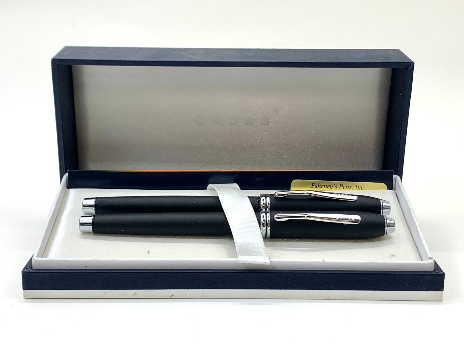 Cross Black Rubber Grip Fountain Ballpoint Pen Set w/Box (1 of 6)