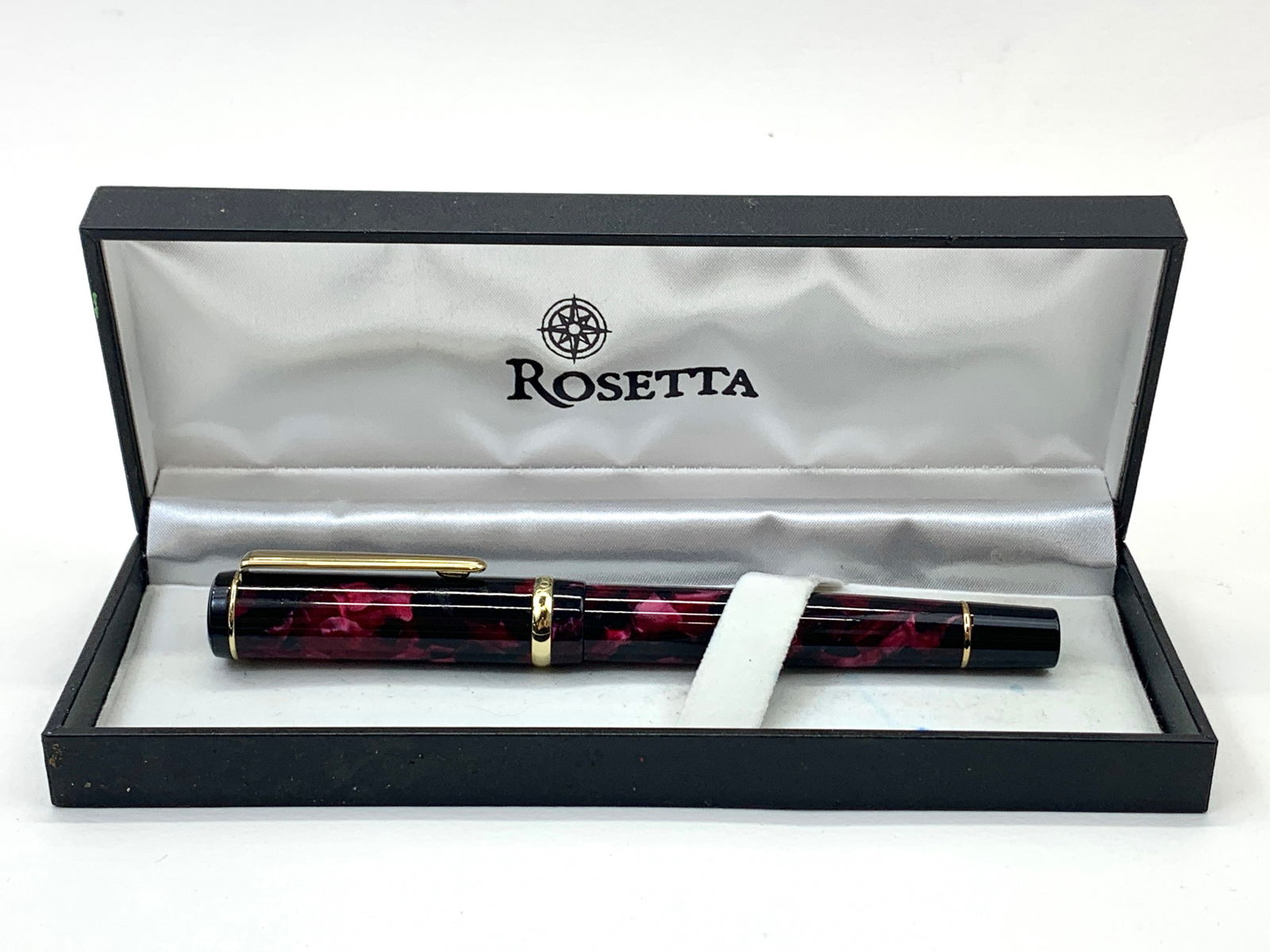 Rosetta Germany Red/Burgundy Pearl Fountain Pen w/Box (1 of 7)