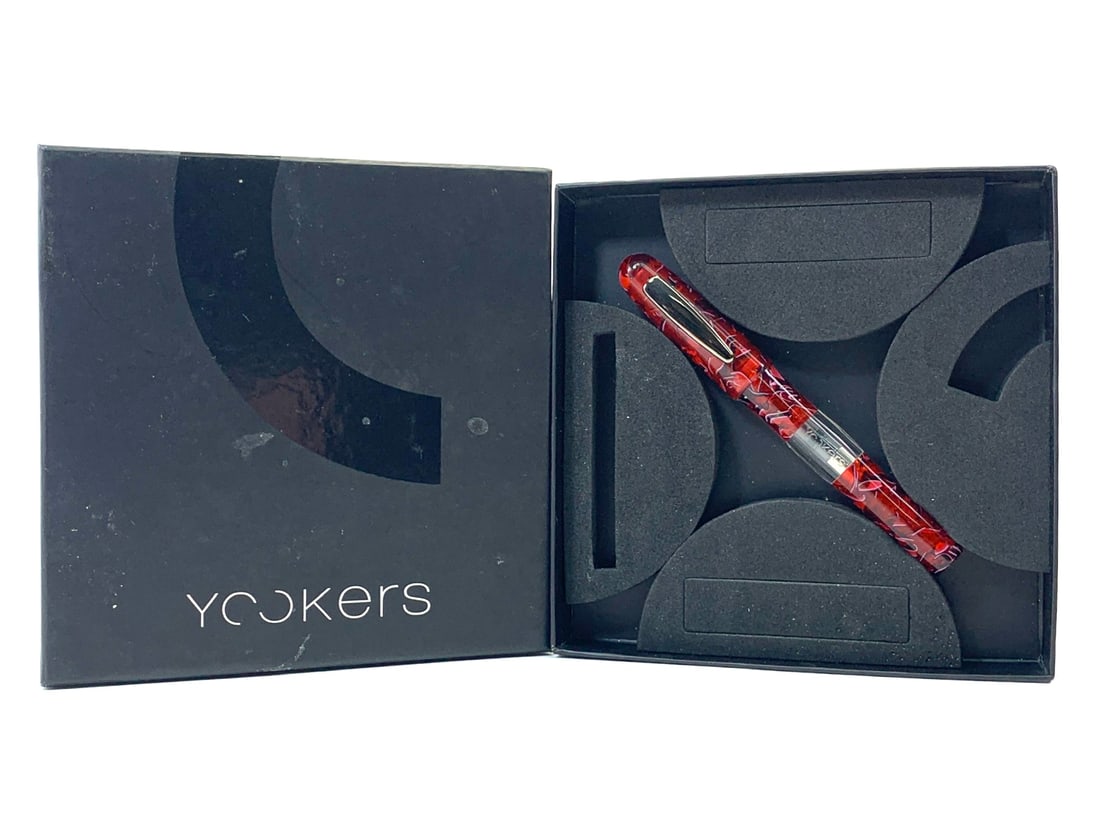 Yookers Translucent Red and Black Demonstrator Felt Tip Pen w/Box (1 of 6)