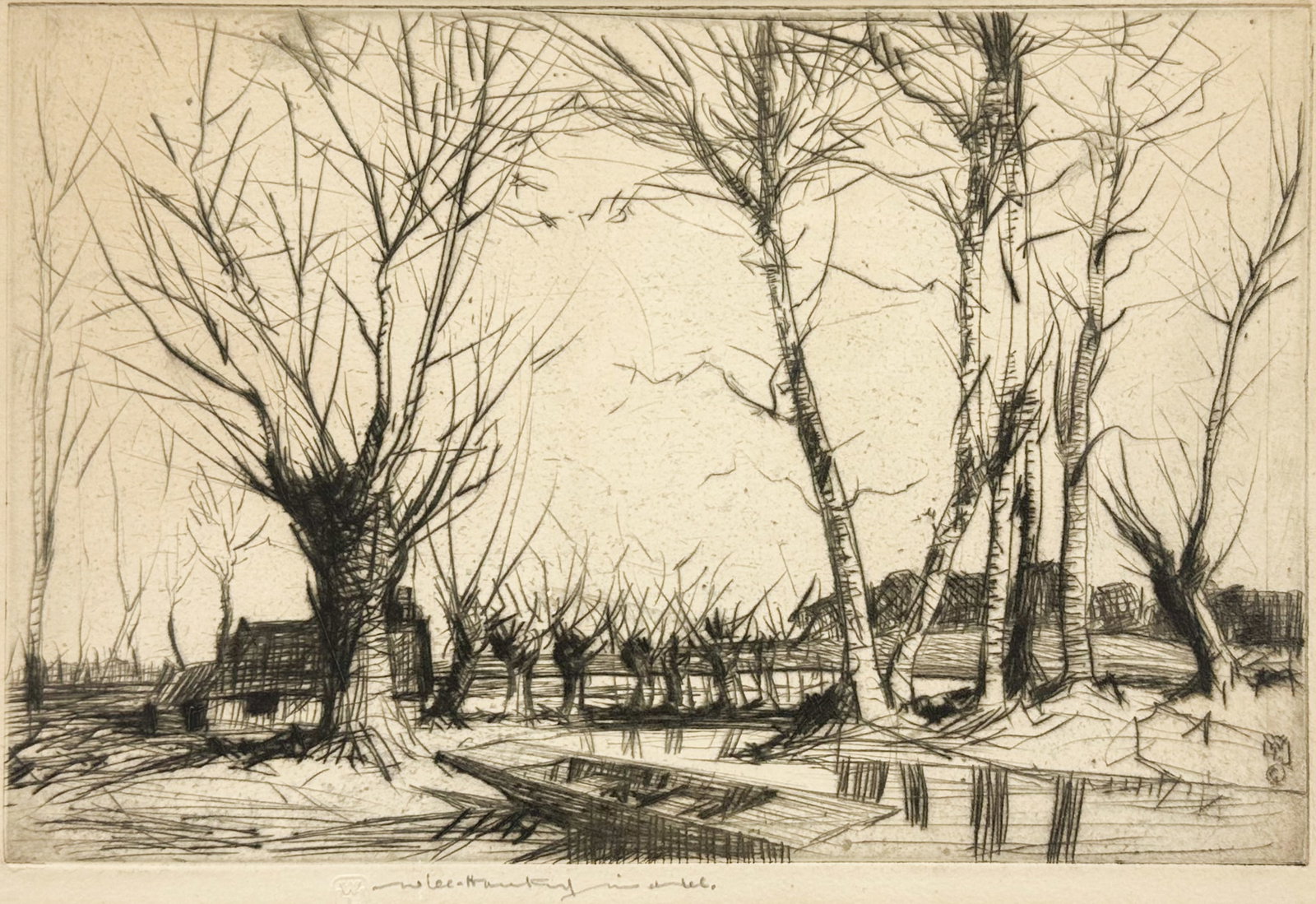 William Lee Hankey Original Pencil Signed Drypoint Etching Framed Print (1 of 5)