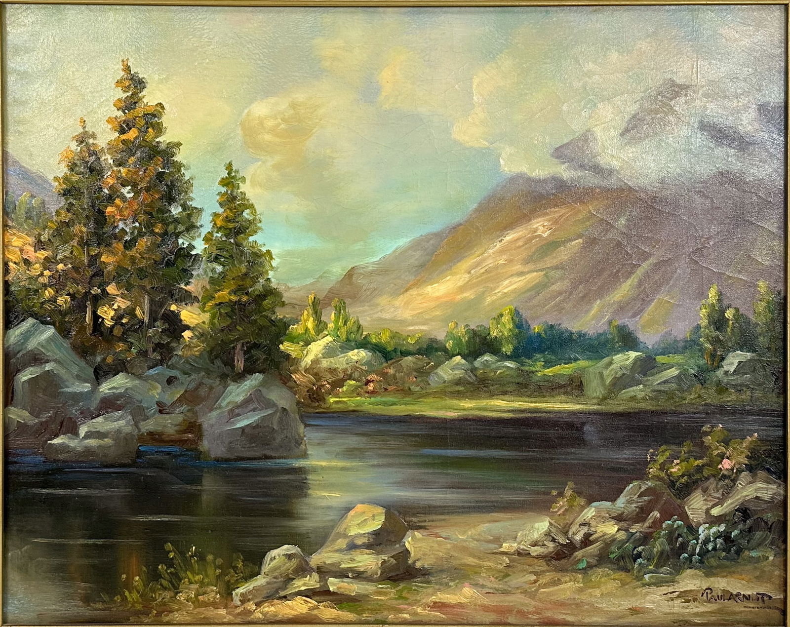 Paul Wesley Arndt "The Far West" Framed Oil on Canvas Painting (1 of 7)