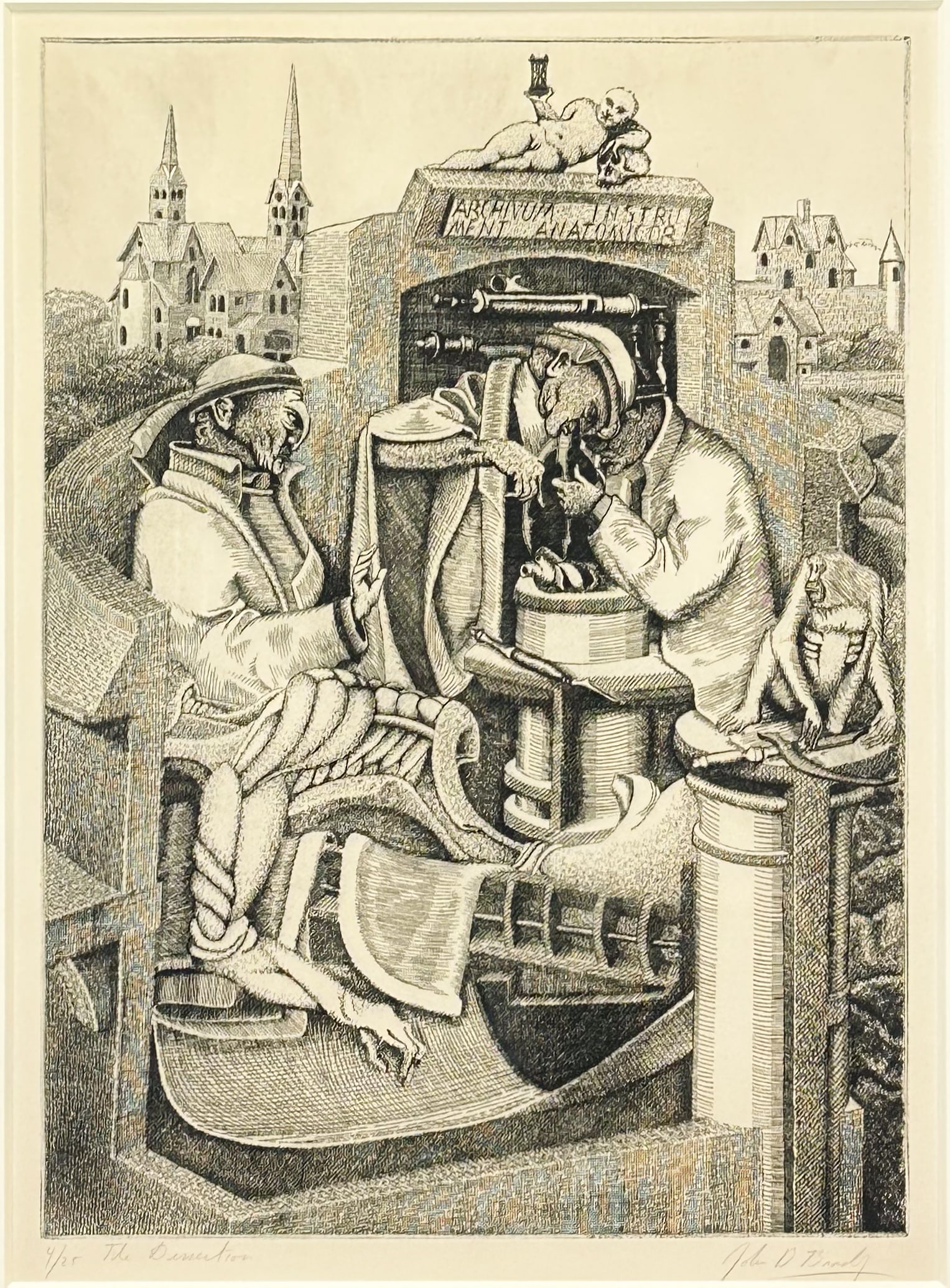 John B. Brady "The Dissection" Etching Framed Print (1 of 7)