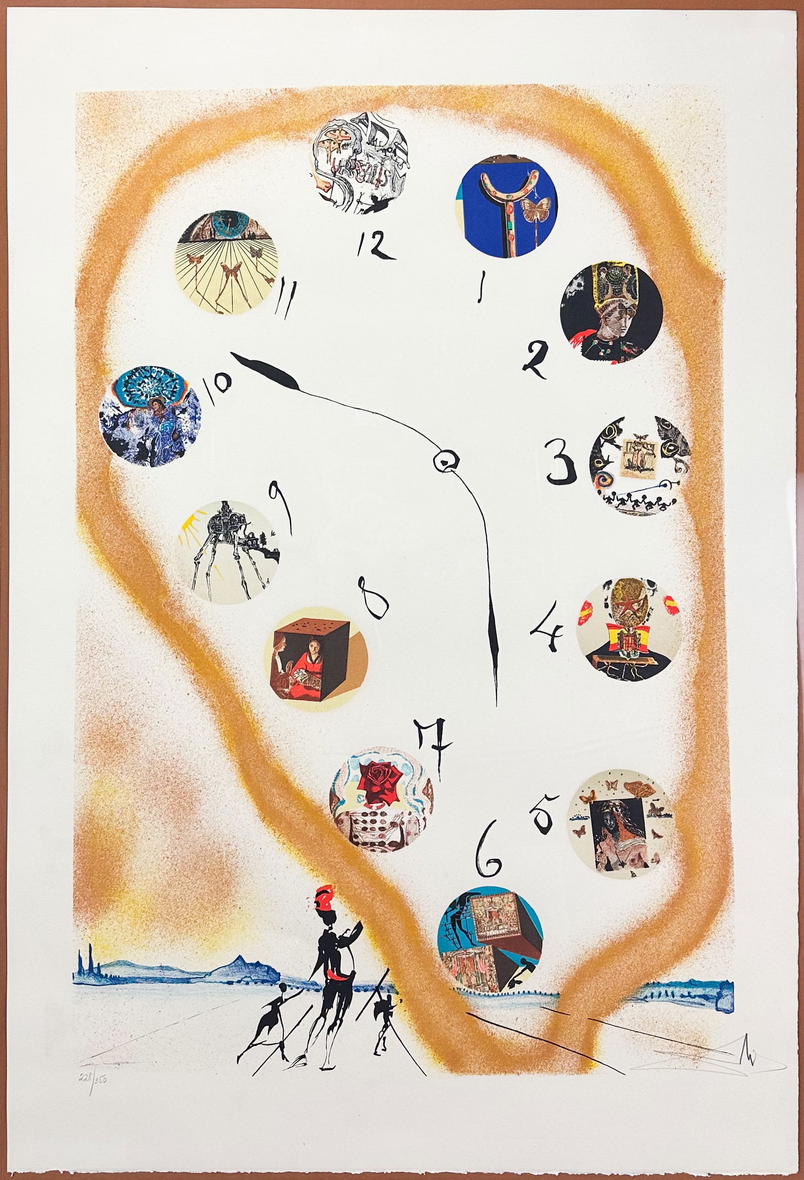 Salvador Dali "Time and Space" 1973 Original Lithograph Framed Print (1 of 7)