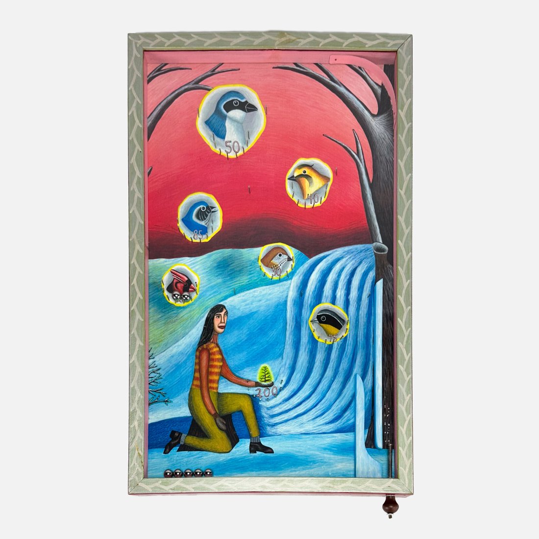 Dean Lucker & Ann Wood "Woodlucker Pinball Machine" 1994 Outsider Folk Art (1 of 8)