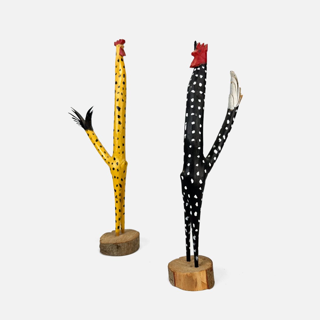 Two Harry Jennings Outsider Folk Art Rooster Sculptures (1 of 10)