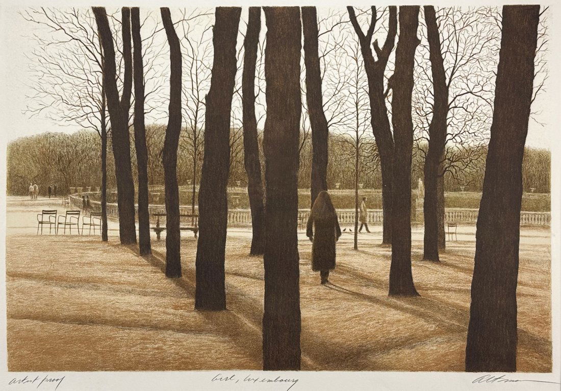 Harold Altman "Girl, Luxembourg" Artist Proof Lithograph Framed Print (1 of 6)