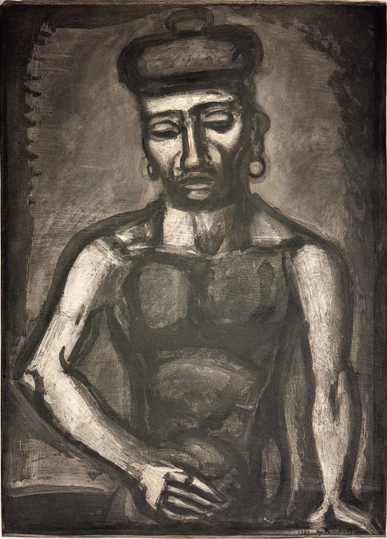 Georges Rouault "Jean-Francois Ne Chante Alleluia" 1923 Large Etching Loose Print (1 of 4)