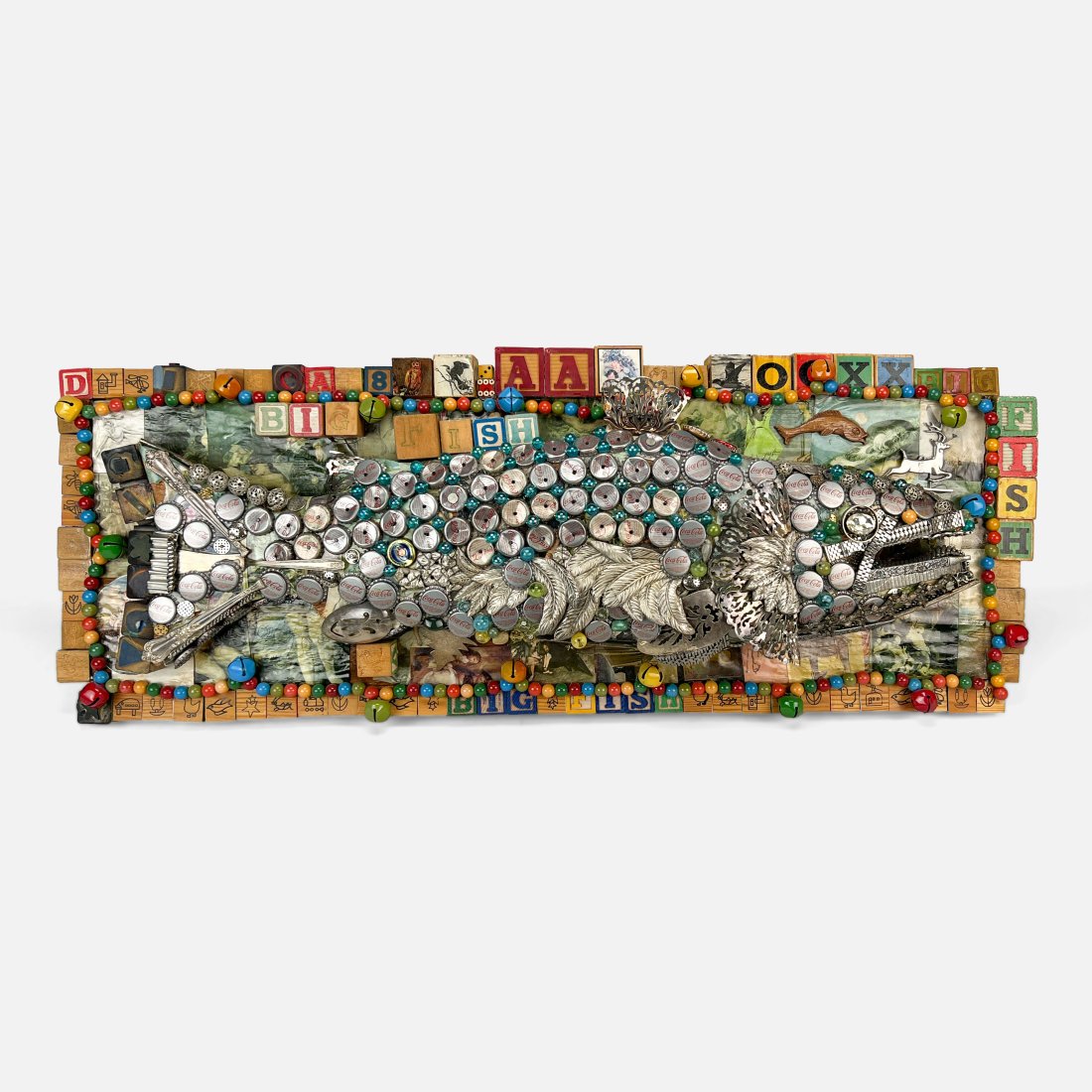 Carl J. Beutler 1979 American Folk Art Recycled Mixed Media Fish Wall Hanging Sculpture (1 of 9)