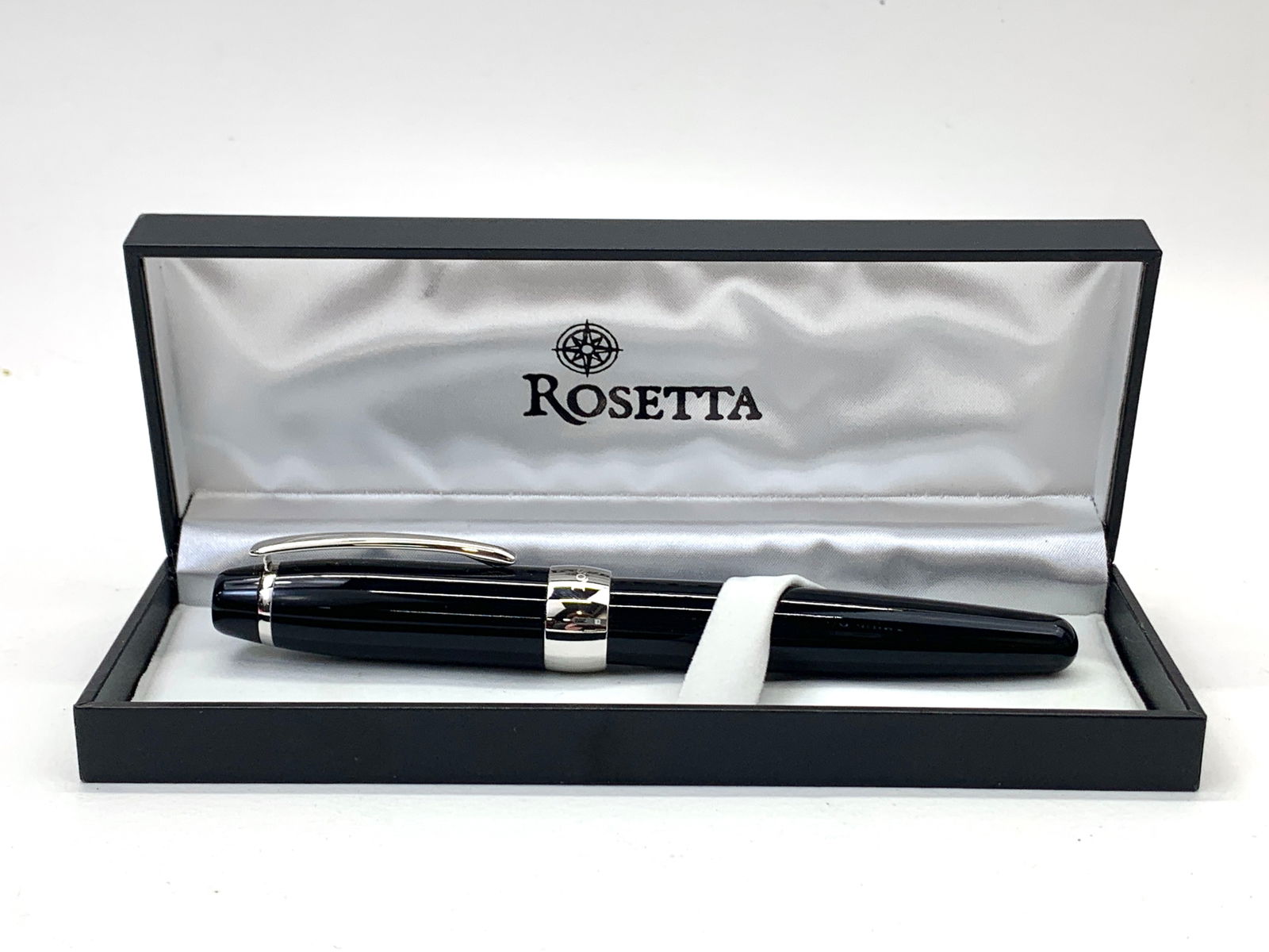 Rosetta Germany Fat Oversized Black and Chrome Fountain Pen w/Box (1 of 9)