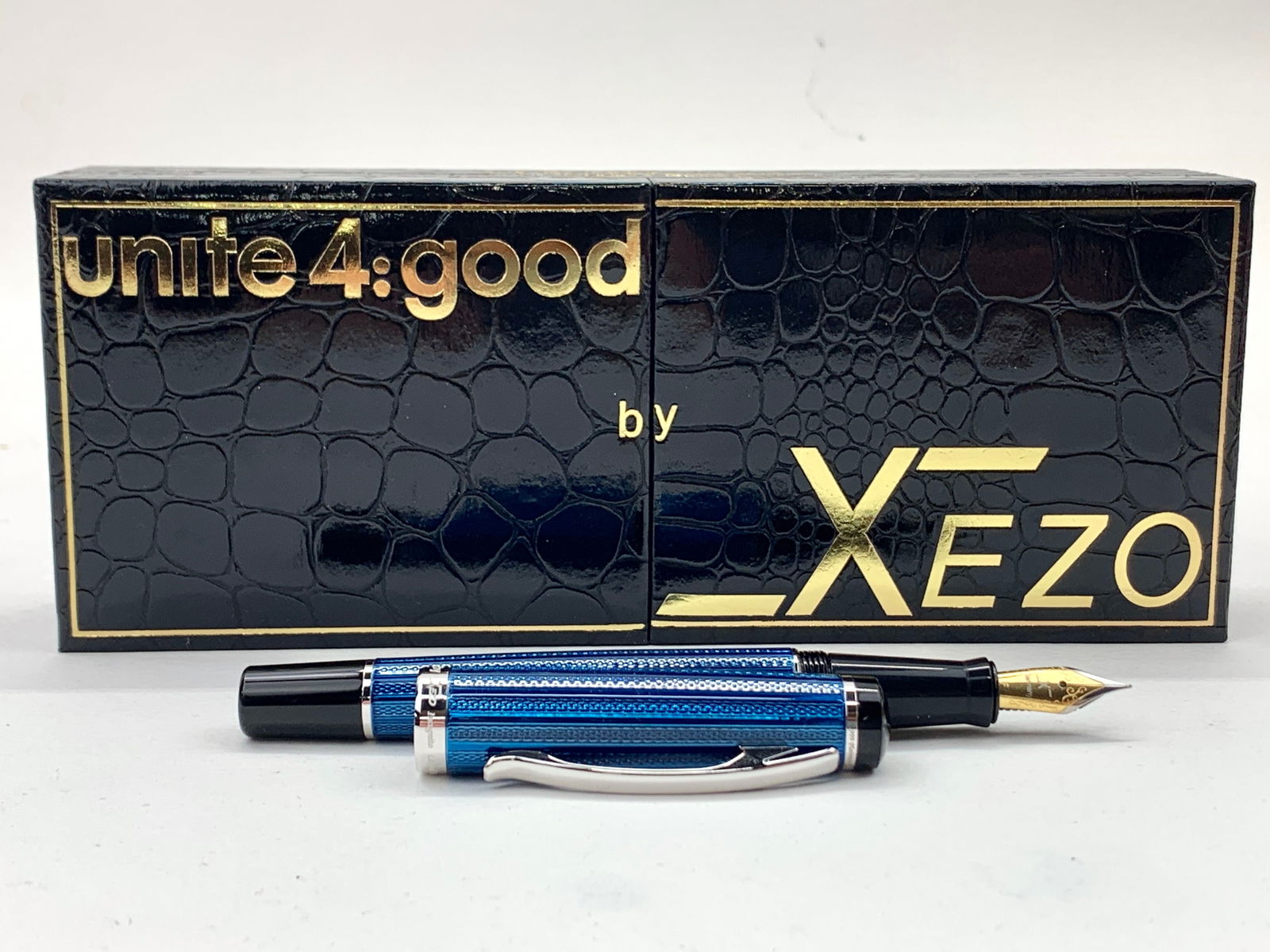Xezo Germany Incognito 081/500 Ltd Ed Blue Metallic Fountain Pen w/Box (1 of 9)