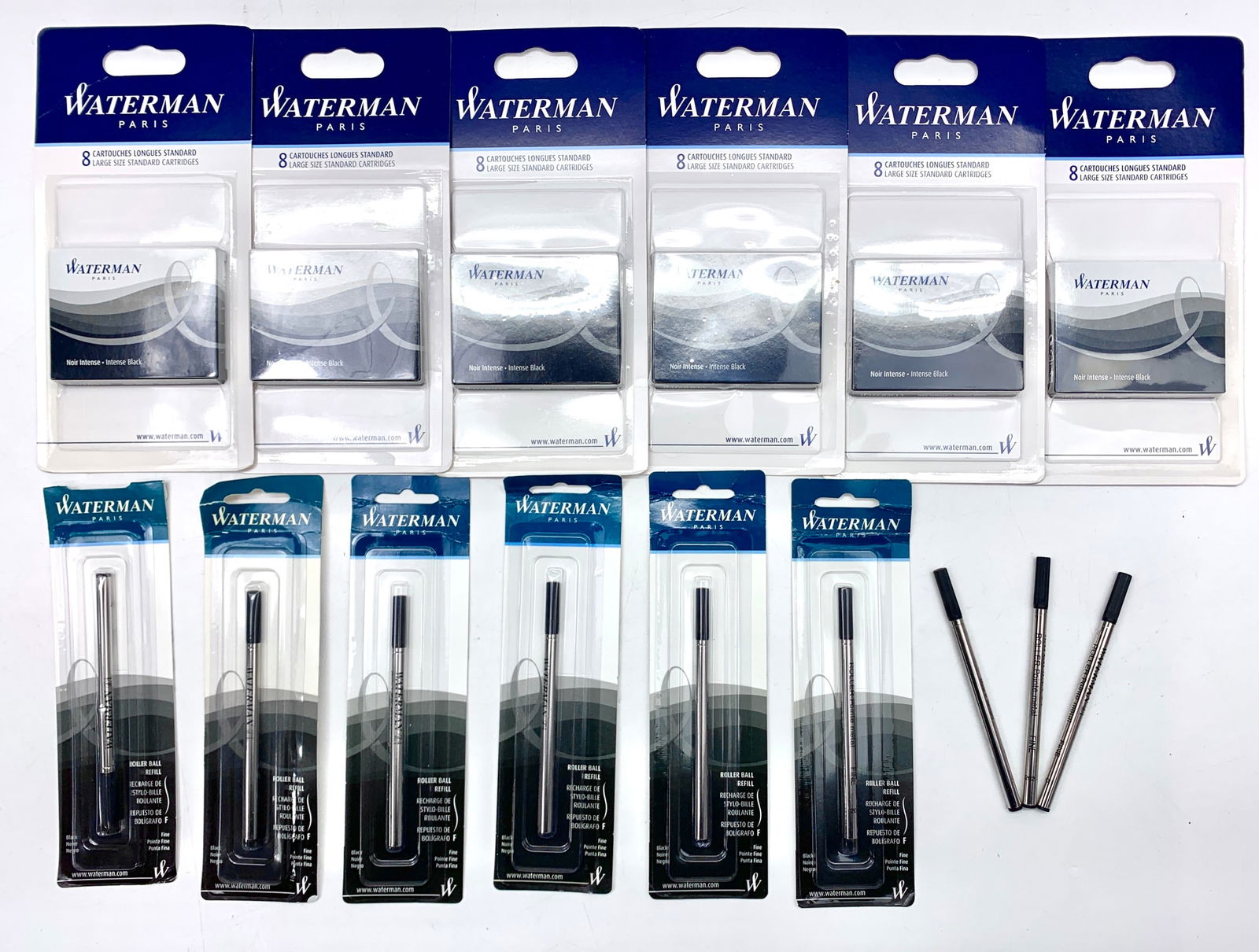 Waterman Paris Fountain Pen Ink Cartridges & Roller Ball Refills (1 of 2)