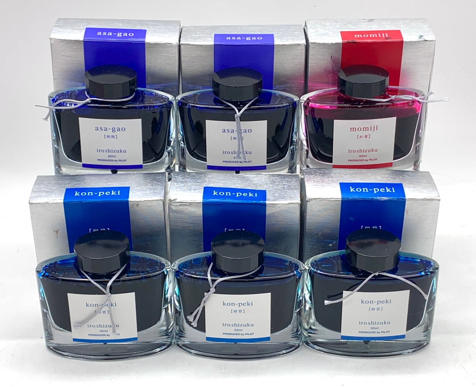 Pilot Iroshizuku Asa-Gao, Momiji, & Kon-Peki Ink Bottles (1 of 2)