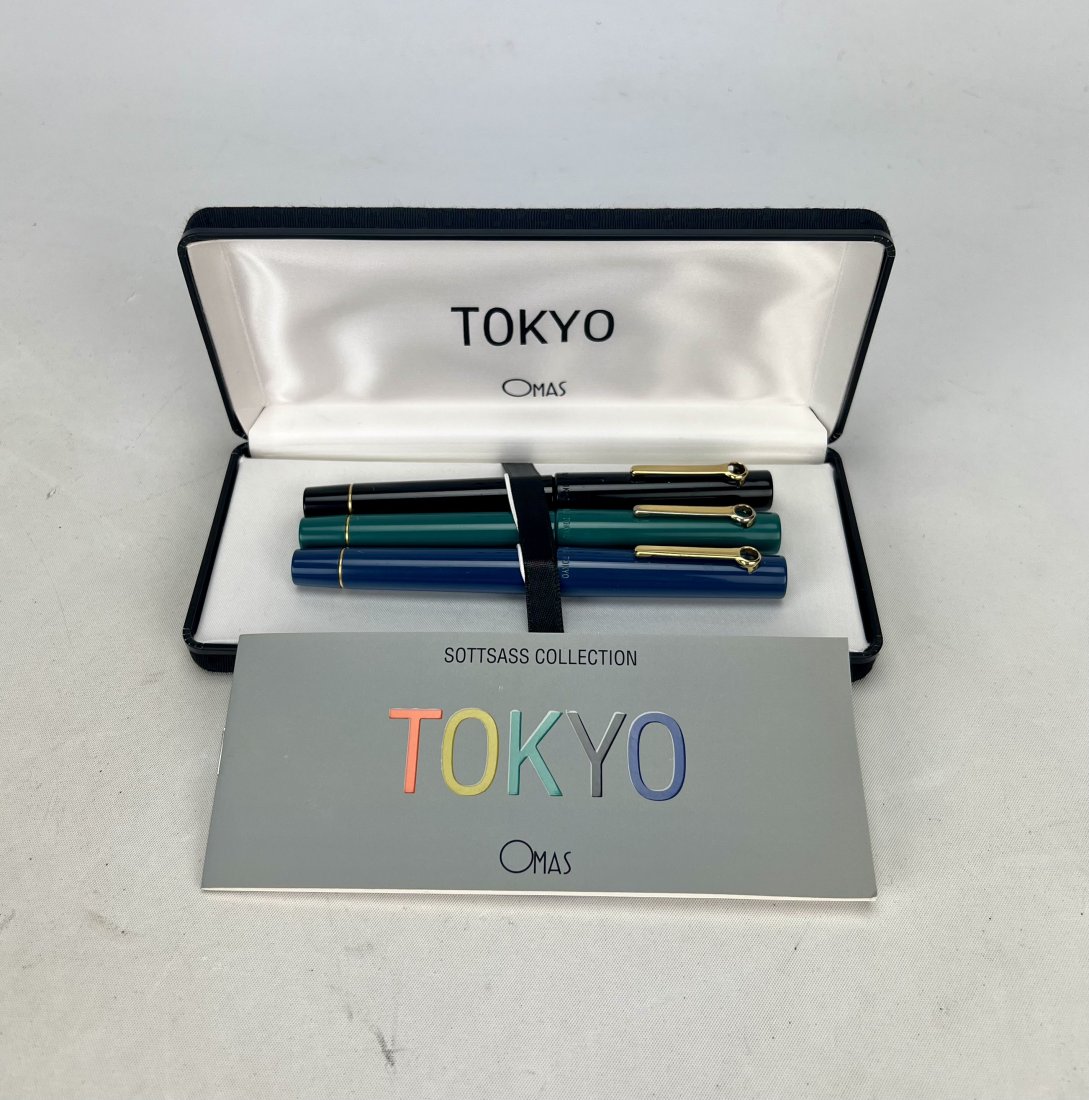 Three Omas Italy "Tokyo" Series Fountain Pens by Ettore Sottsass (1 of 16)