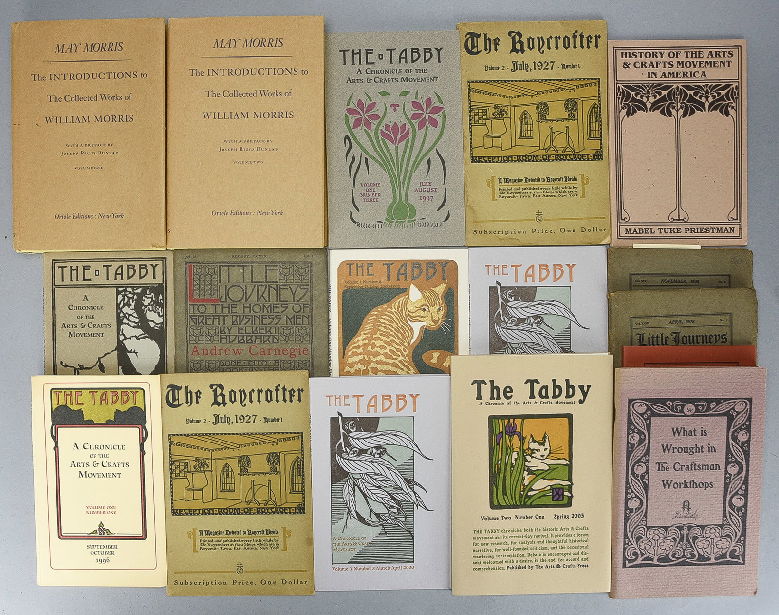 Arts & Crafts Ephemera The Roycrofter Little Journeys The Tabby +More...: Group of Arts & Crafts Ephemera. See photos for more details. Conditions are overall very good but vary.
