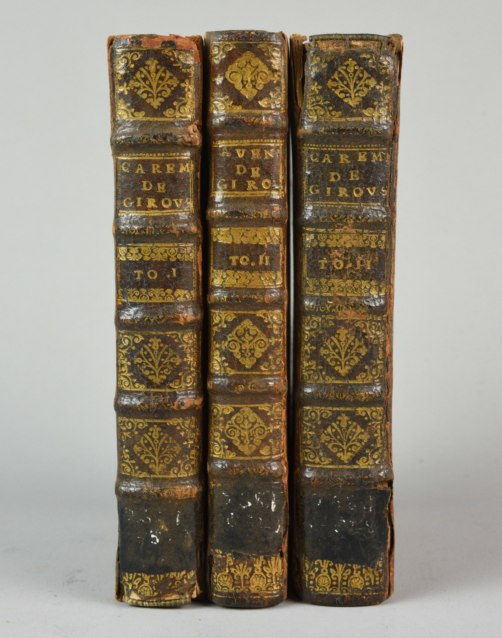 Three French Leather Bound Books 1704 (1 of 7)
