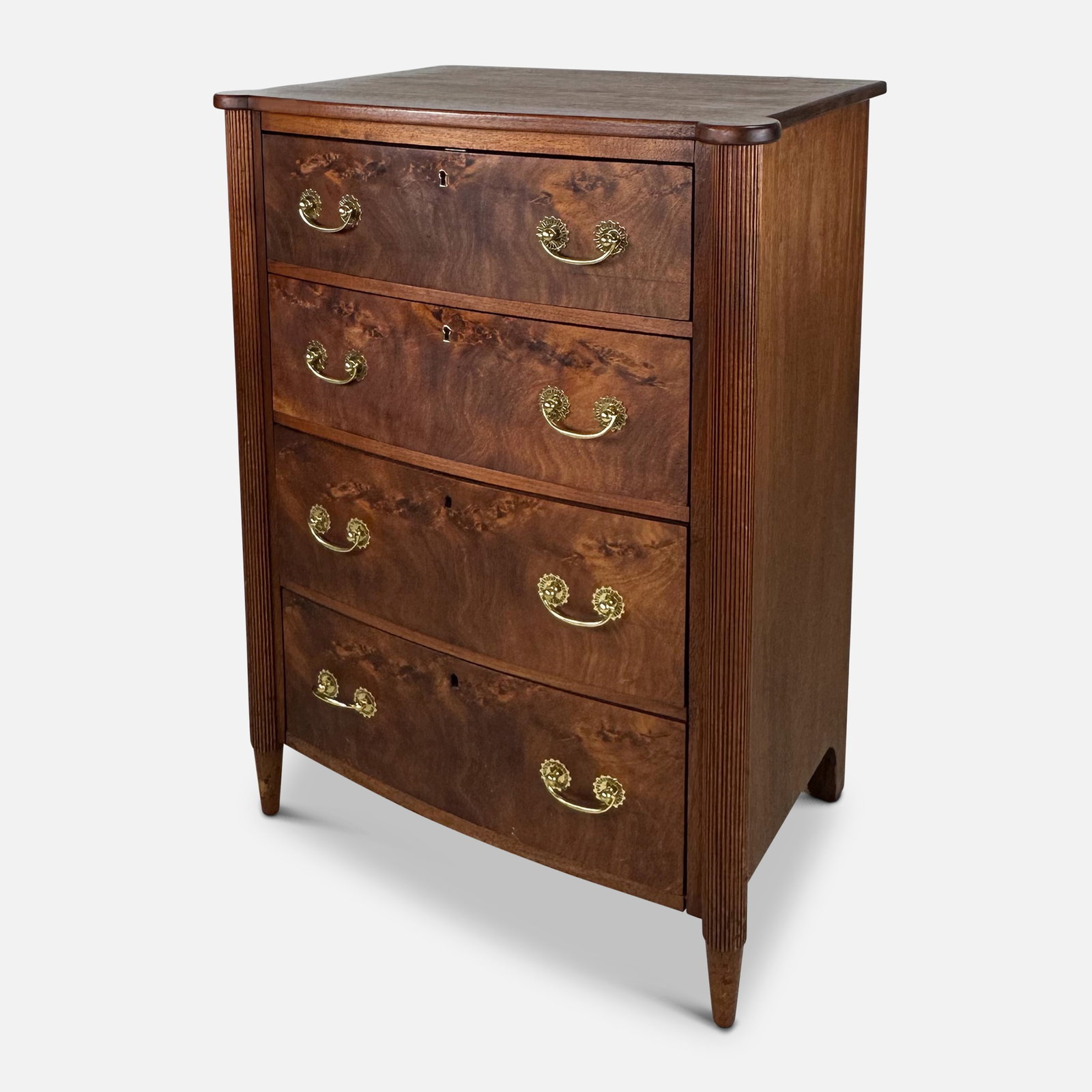 Fine American Arts and Crafts Bench Made Hand Carved Hardwood Chest of Drawers #2 (1 of 7)