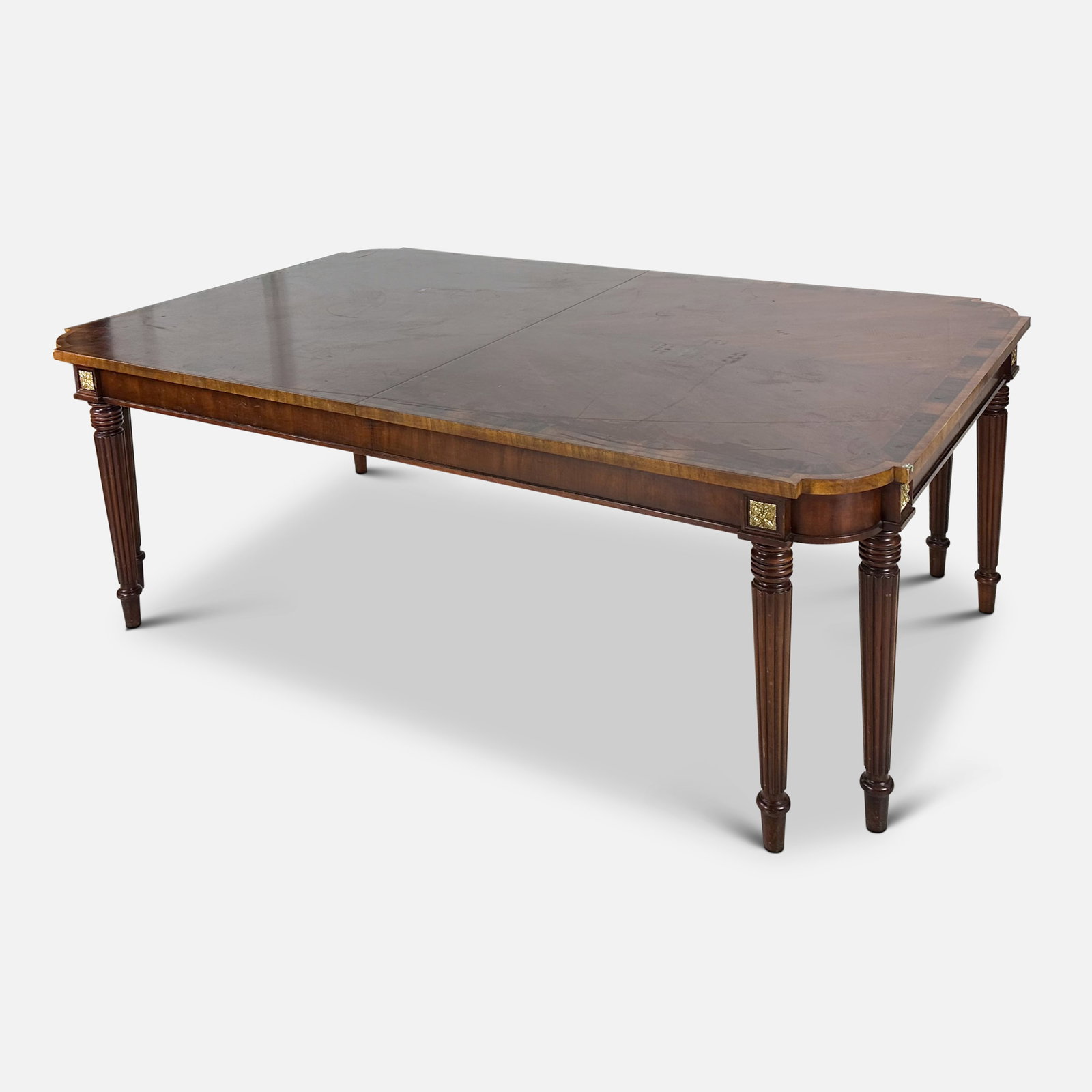 11' Statton Cherry Inlaid Extending Dining Table w/Three Leaves (1 of 13)