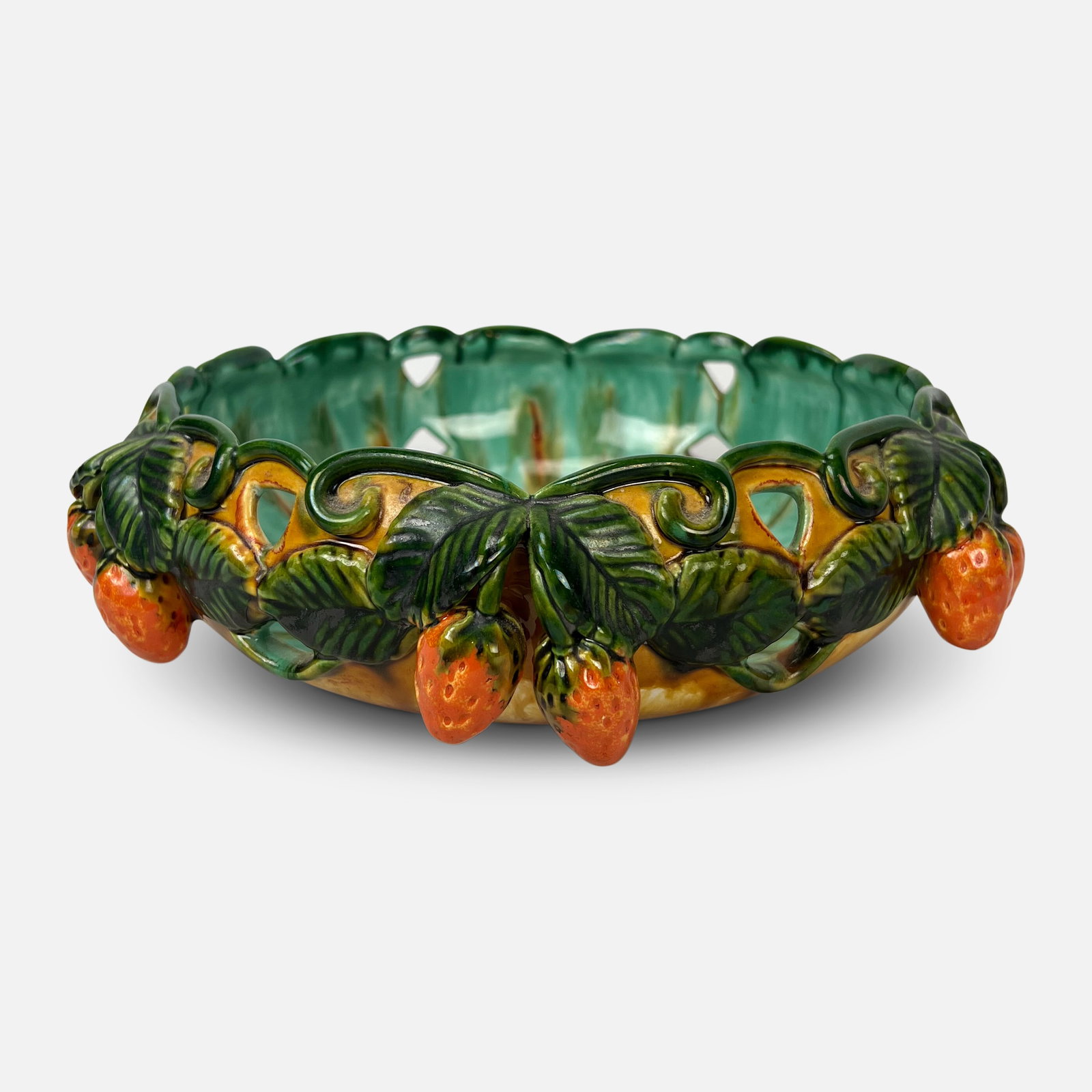 St. Peter Graz Austrian Majolica Strawberry Serving Bowl (1 of 7)