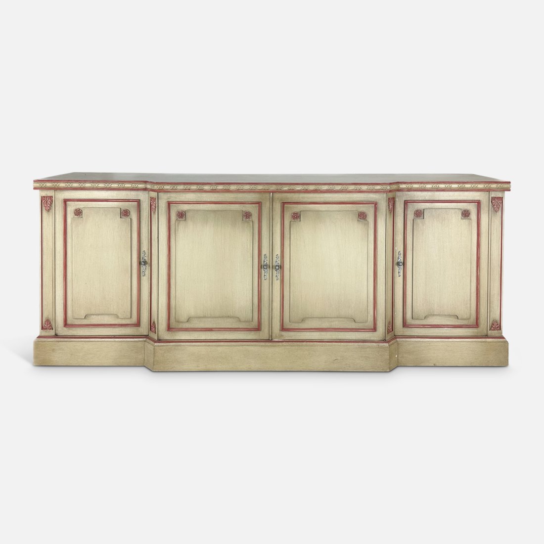 French Provincial Painted Decorated Sideboard Four-Door Credenza (1 of 5)