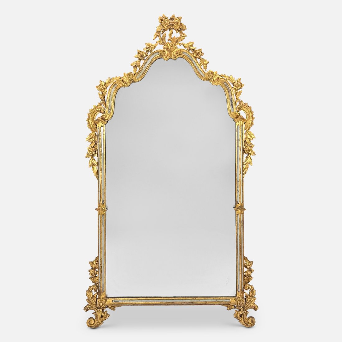 F.B. Decorative Arts New York Rococo Style Carved Giltwood Gesso Wall Mirror w/Inset Glass (1 of 5)