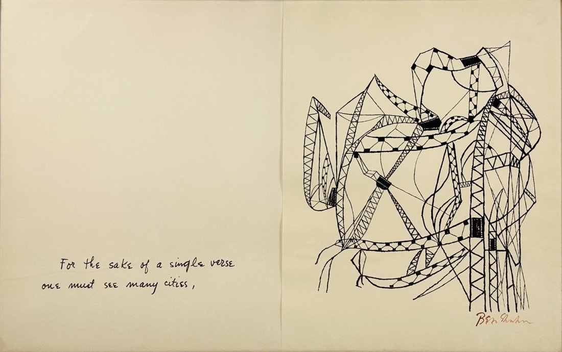 Ben Shahn "Many Cities" Rilke Portfolio Ink Signed Limited Edition Print (1 of 4)