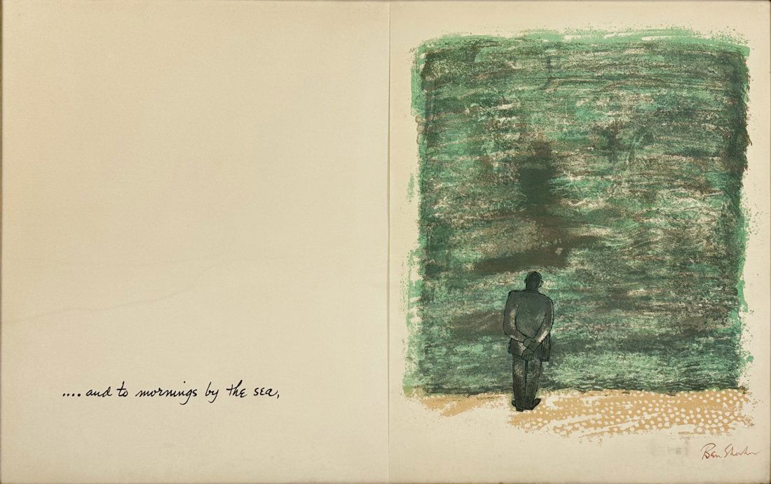 Ben Shahn "Mornings by the Sea" Rilke Portfolio Ink Signed Limited Edition Print (1 of 4)