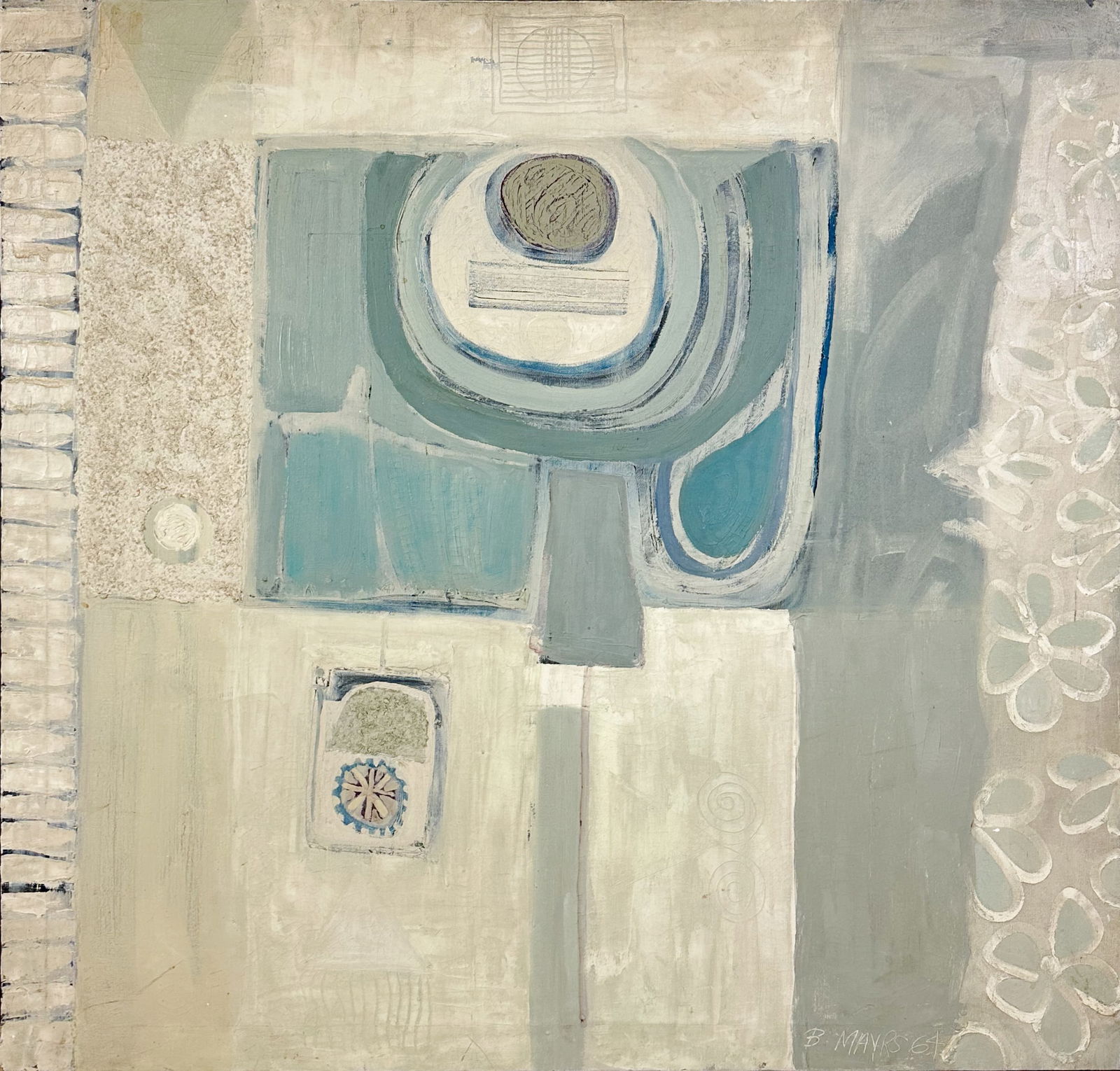 Bill Mayrs "Abstract #1" 1964 Acrylic on Canvas Painting (1 of 5)