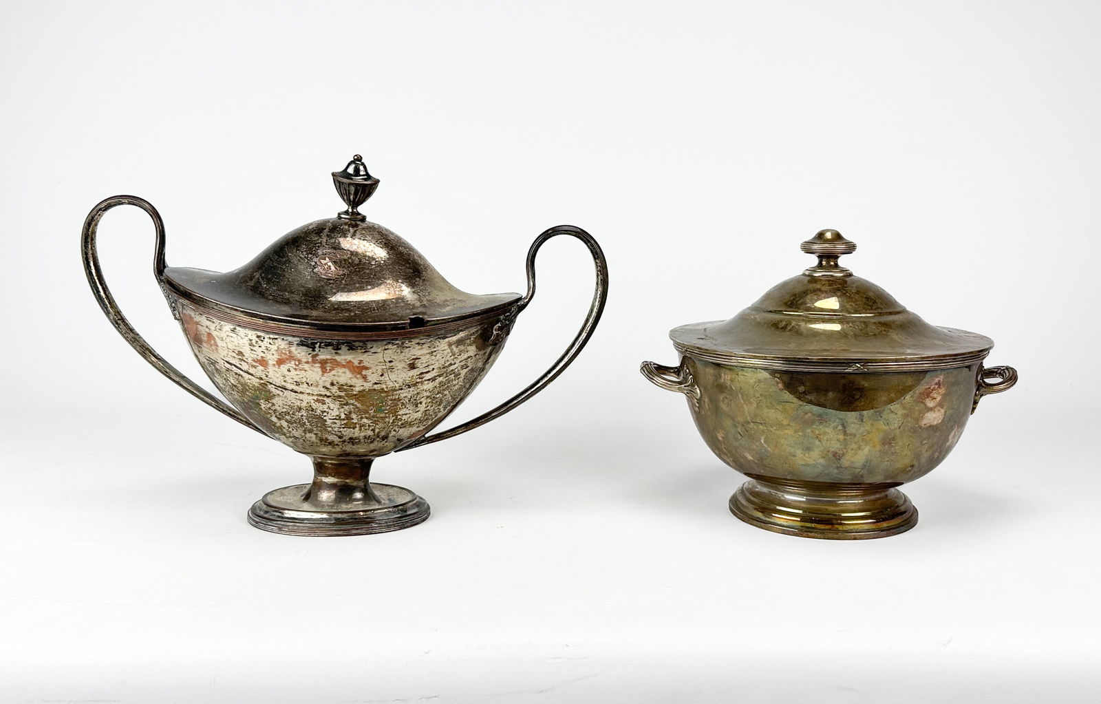 Two Antique Silver Plate Lidded Tureens (1 of 9)