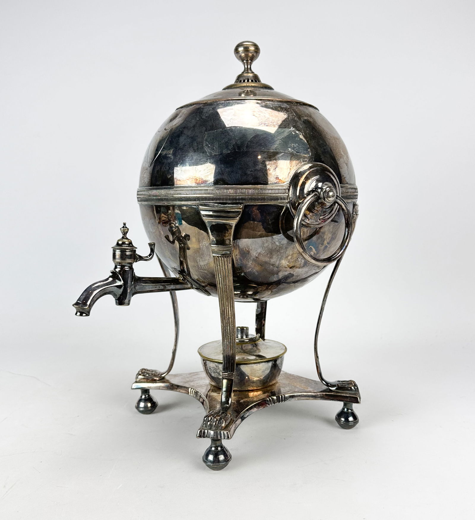 Antique English Sheffield Silver Plate Samovar Hot Water Urn (1 of 9)