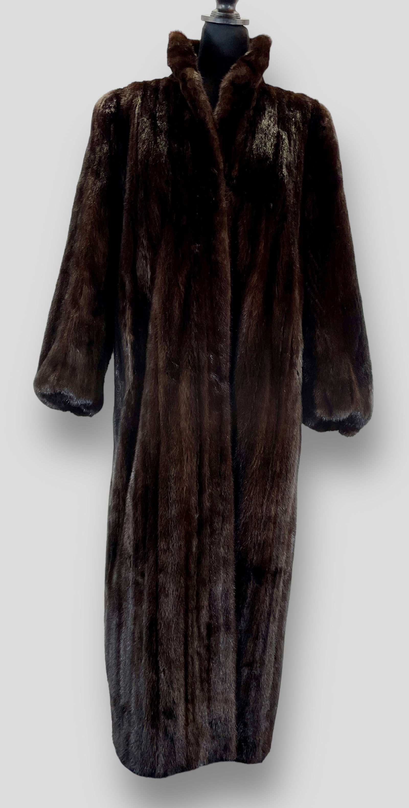 NORTHERN LIGHTS BLOOMINGDALES Dark Brown Long Line Genuine Mink Coat (1 of 4)