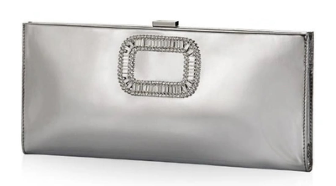 ROGER VIVIR PILGRIM SMALL EMBELLISHED METALLIC LEATHER CLUTCH: Shipping: We do not provide in-house shipping or packing. Please reach out to one of our preferred shippers for a quote: Donald Camden UPS Store #4608 store4608@theupsstore.com - 703-569-8802 Navis Pa
