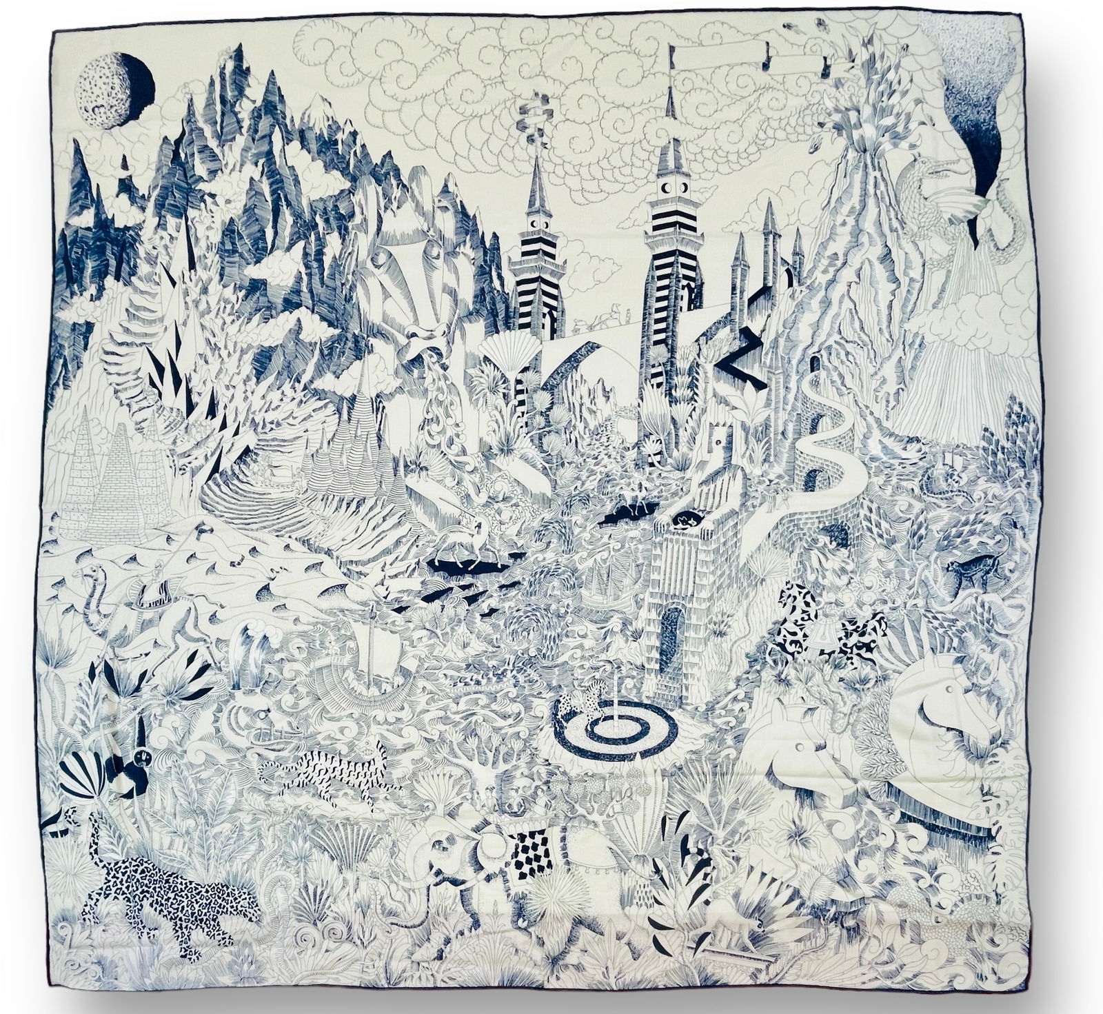 HERMES Silk and Cashmere “CosmoGraphia" Scarf/Shawl - Missing Label: Shipping: We do not provide in-house shipping or packing. Please reach out to one of our preferred shippers for a quote: Donald Camden UPS Store #4608 store4608@theupsstore.com - 703-569-8802 Navis Pa