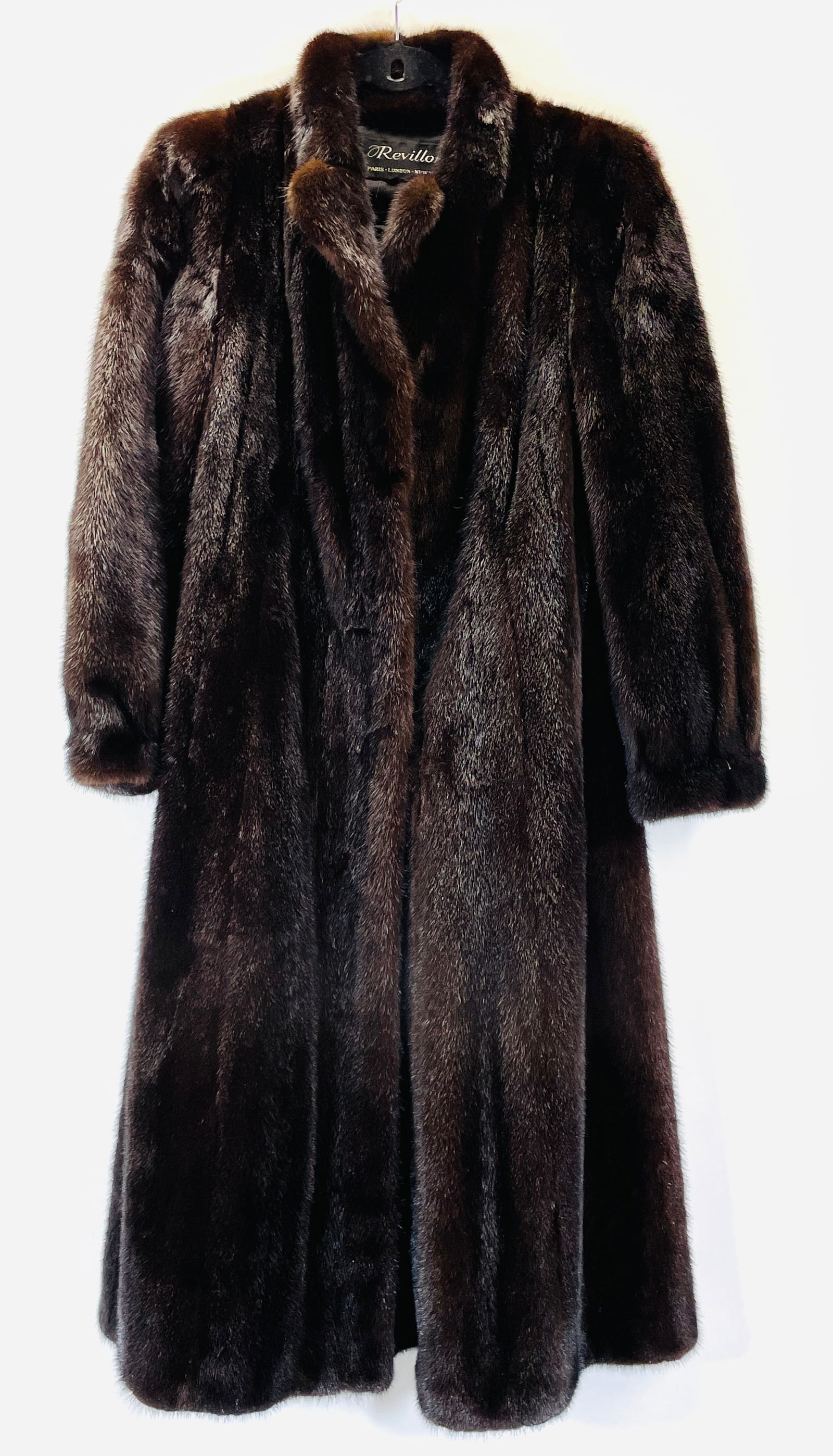 REVILLON Paris London New York Genuine Brown Fur Coat (1 of 5)