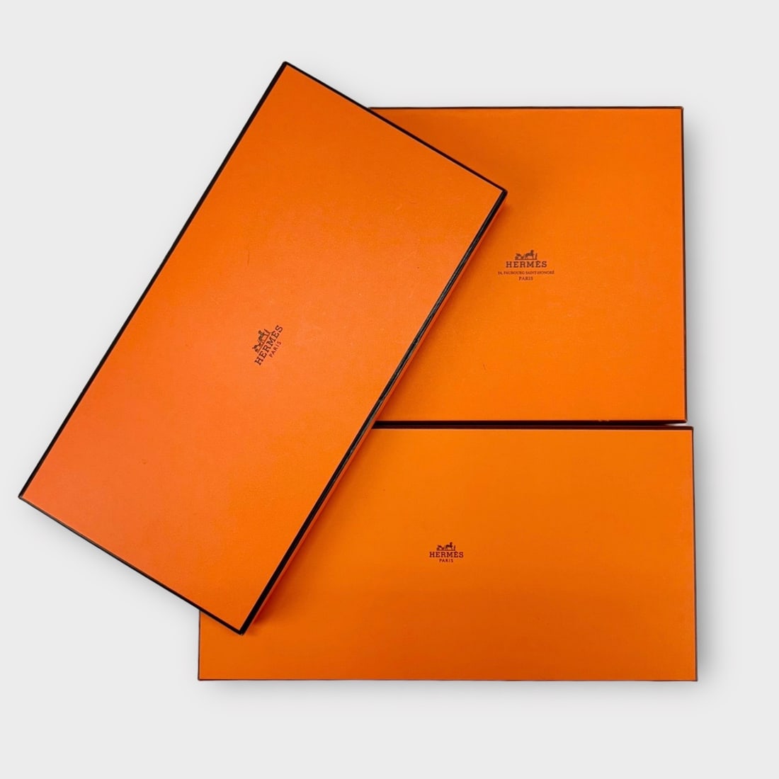 HERMES Paris 3 Signature Orange Boxes. (1 of 3)