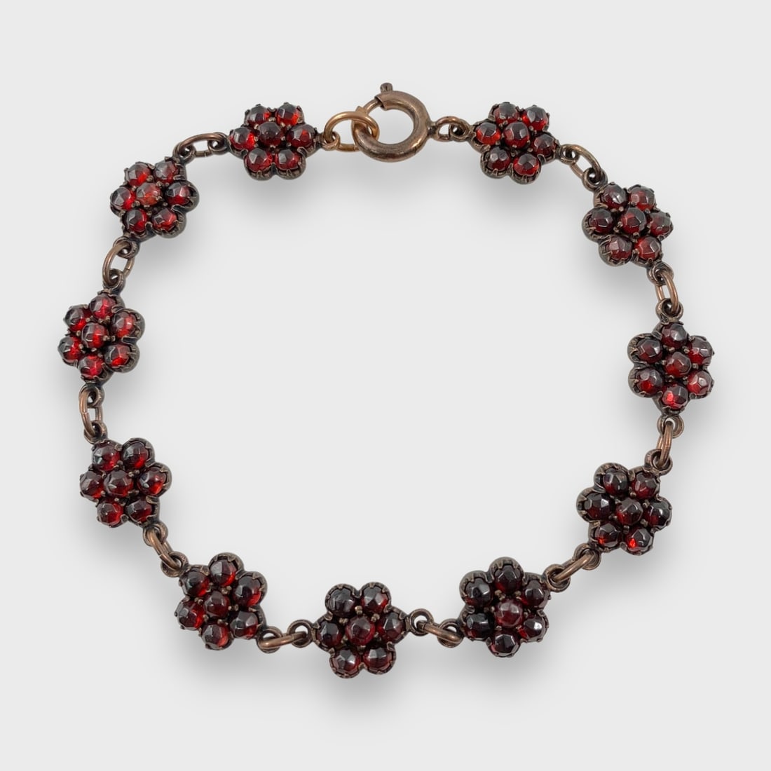 Vintage Gilt Silver Bohemian Garnet Bracelet 8 (1 of 4)