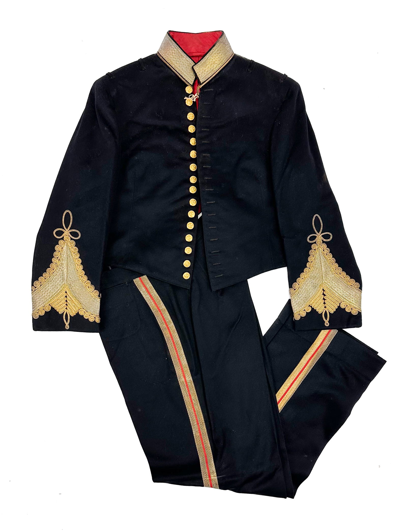 USMC United States Military Dress Blues WWII Era Wool Bullion Brass Buttons (1 of 10)