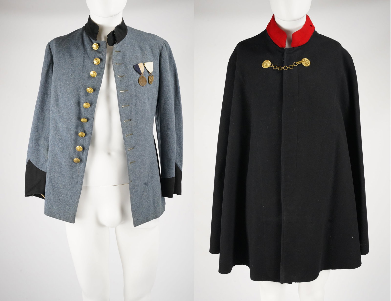 2 Civil War Union & Confederate Wool Coats United States Military Reenactor's Uniforms w/CSA Buttons (1 of 18)