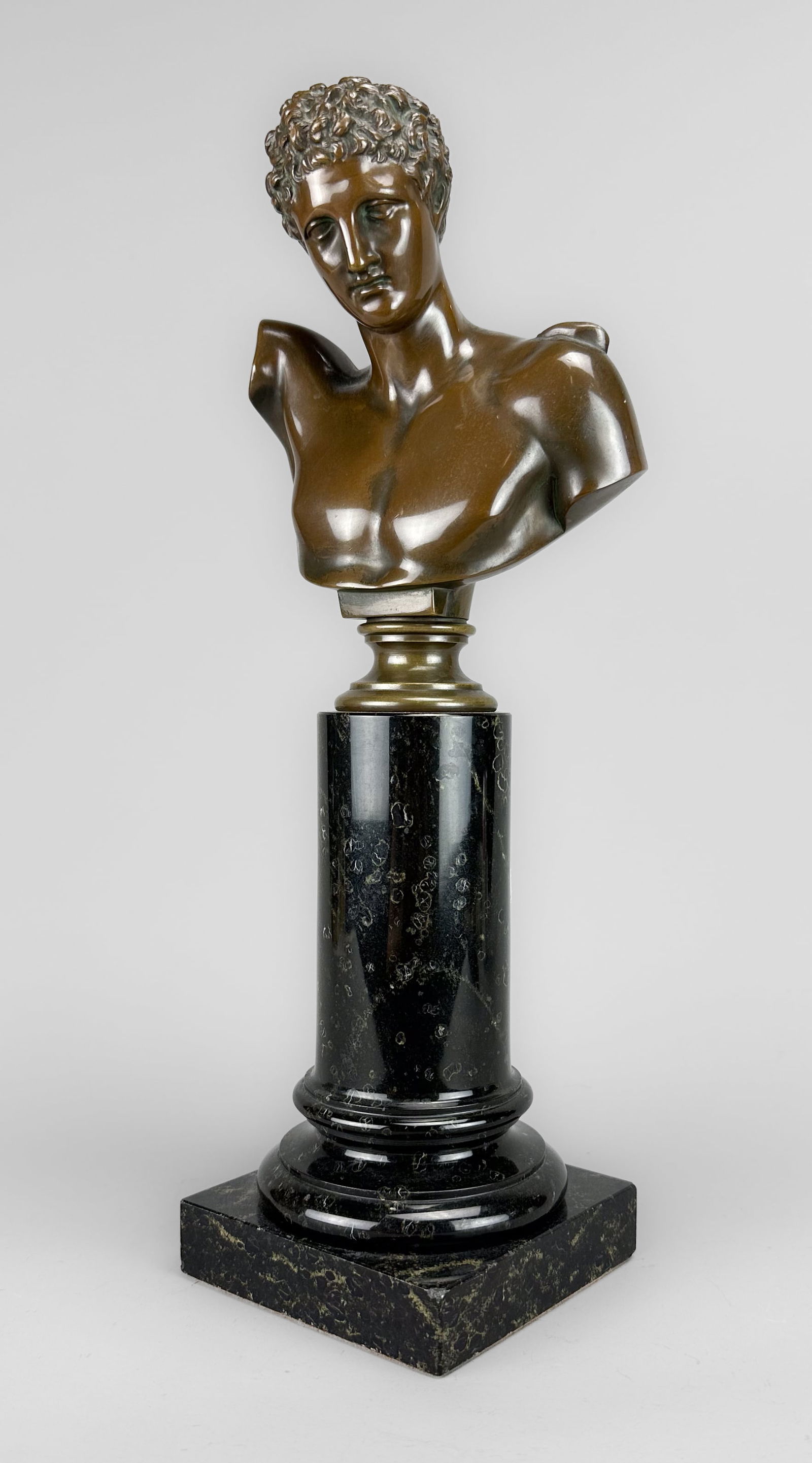 Antique Bronze Bust of Hermes after Jacquet Fils Sculpture 3/4 Statue (1 of 7)