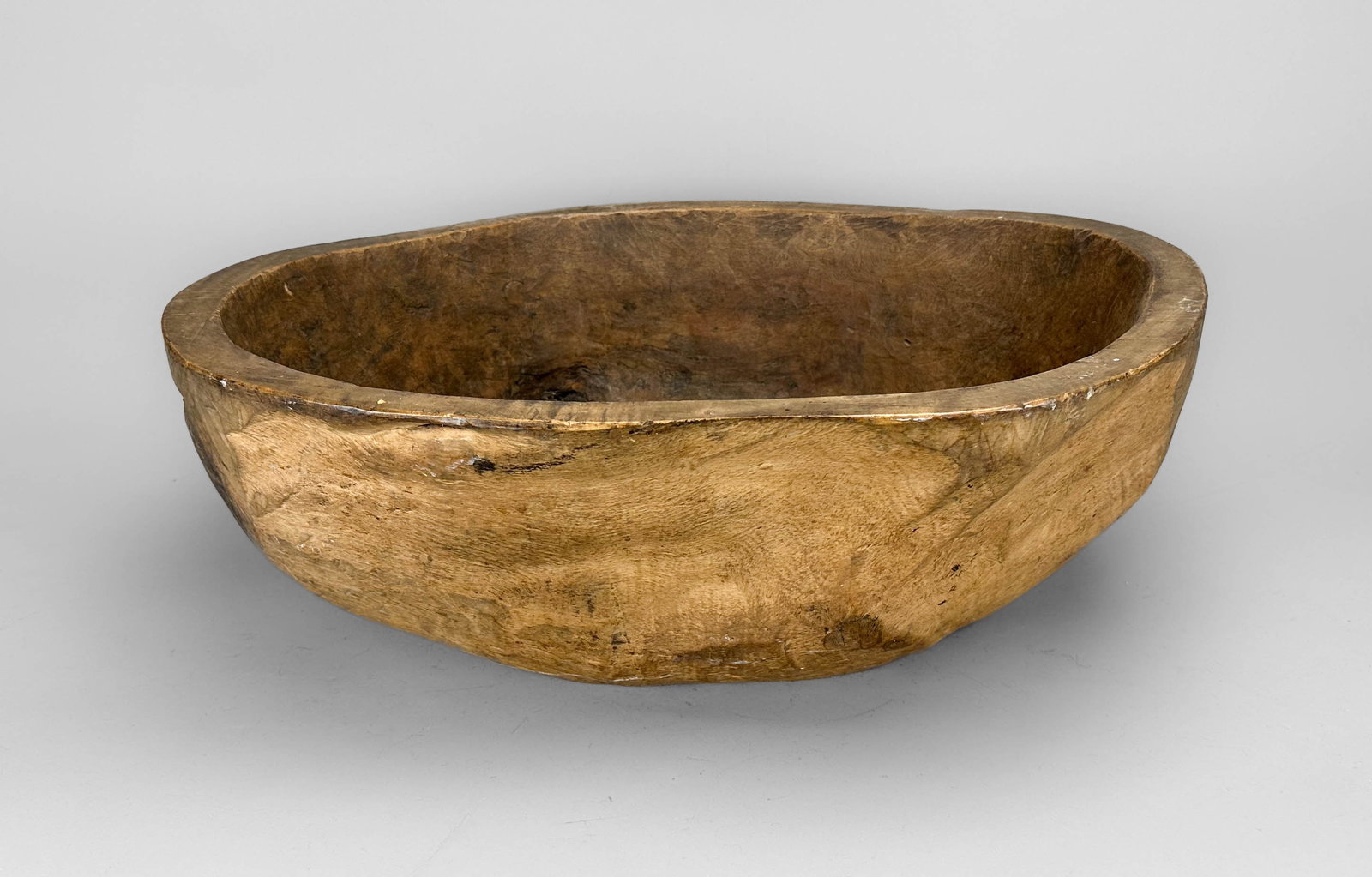 Large Antique Hand Hewn Carved Solid Wood Centerpiece Fruit Food Bowl (1 of 8)