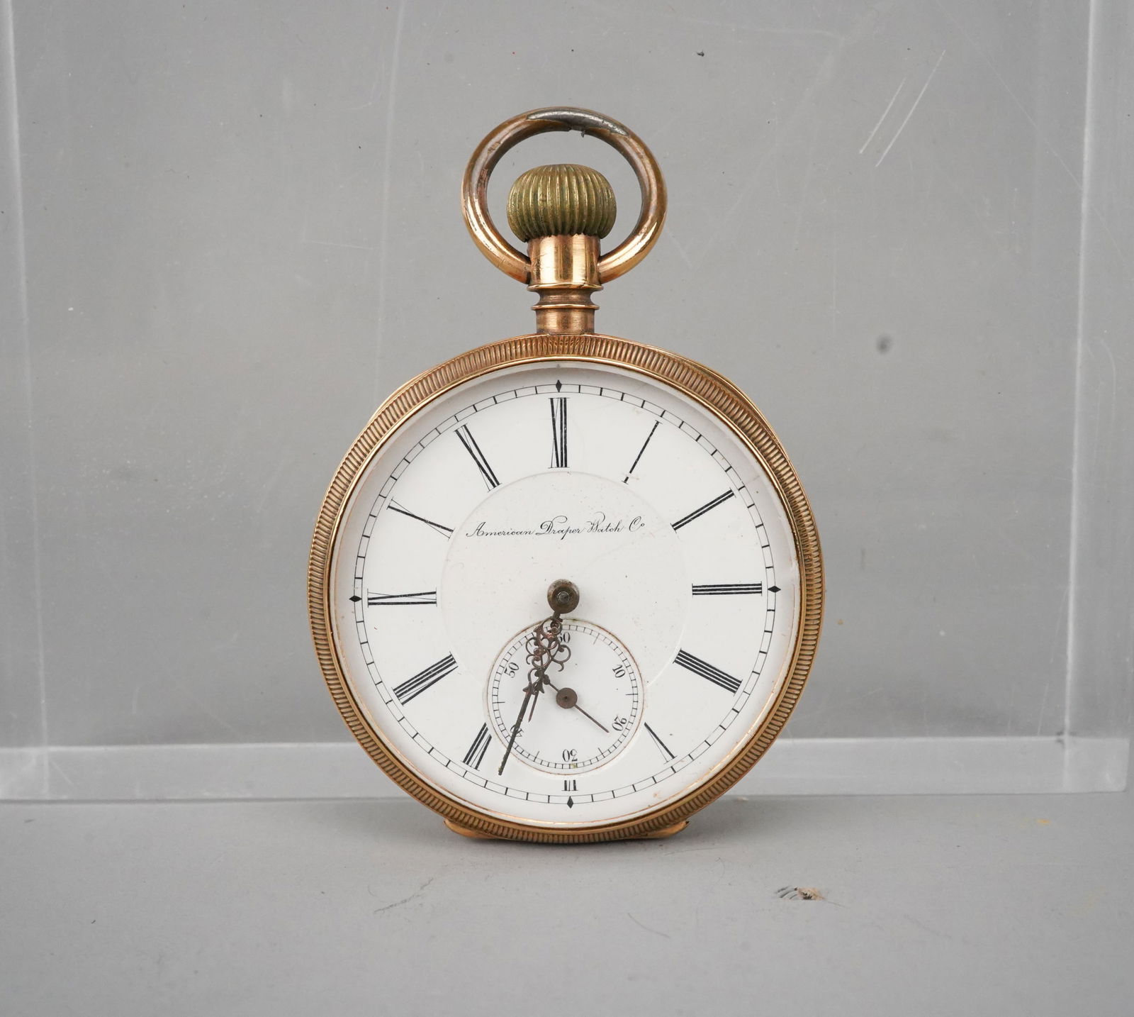 RARE Antique 19thC American Draper Watch Co 18K Solid Gold Pocket Watch (1 of 9)