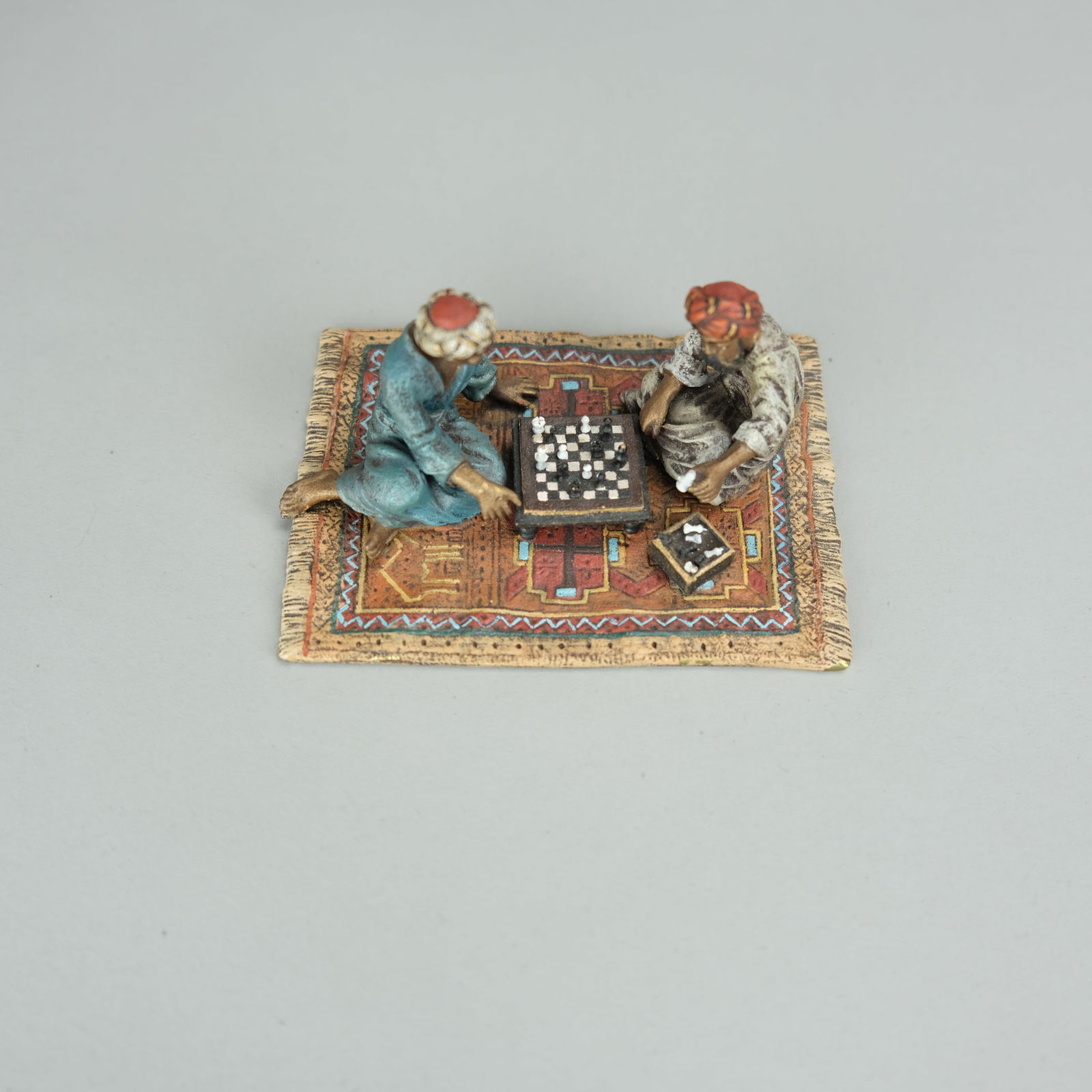 Fine Franz Bergman Cold Painted Vienna Bronze CHESS PLAYERS Austrian Figurine (1 of 11)