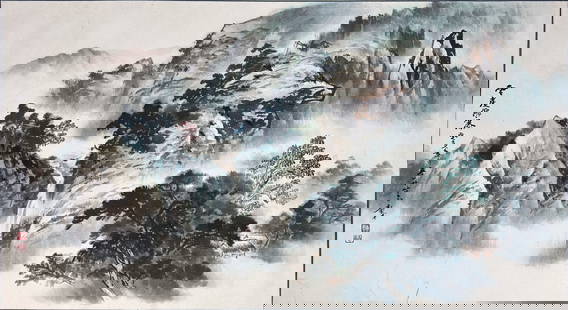 Large Chinese Mountain Landscape Rolled Scroll Painting: Painting Height(36)Width(19.75) We Do Not Provide In-House Shipping!Please reach out to one of our preferred shippers listed below. Donald Camden UPS #4608 - store4608@theupsstore.com - 703-569-8802